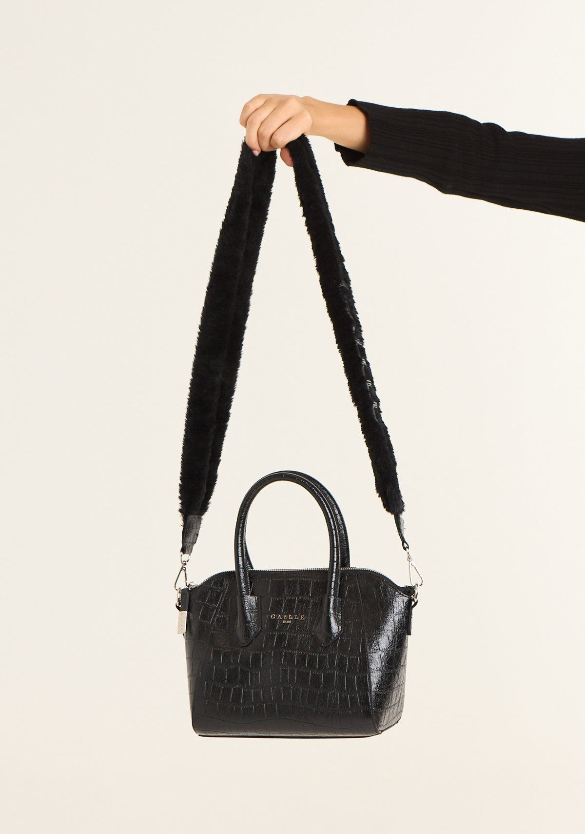 Borsa mini con tracolla in ecofur
