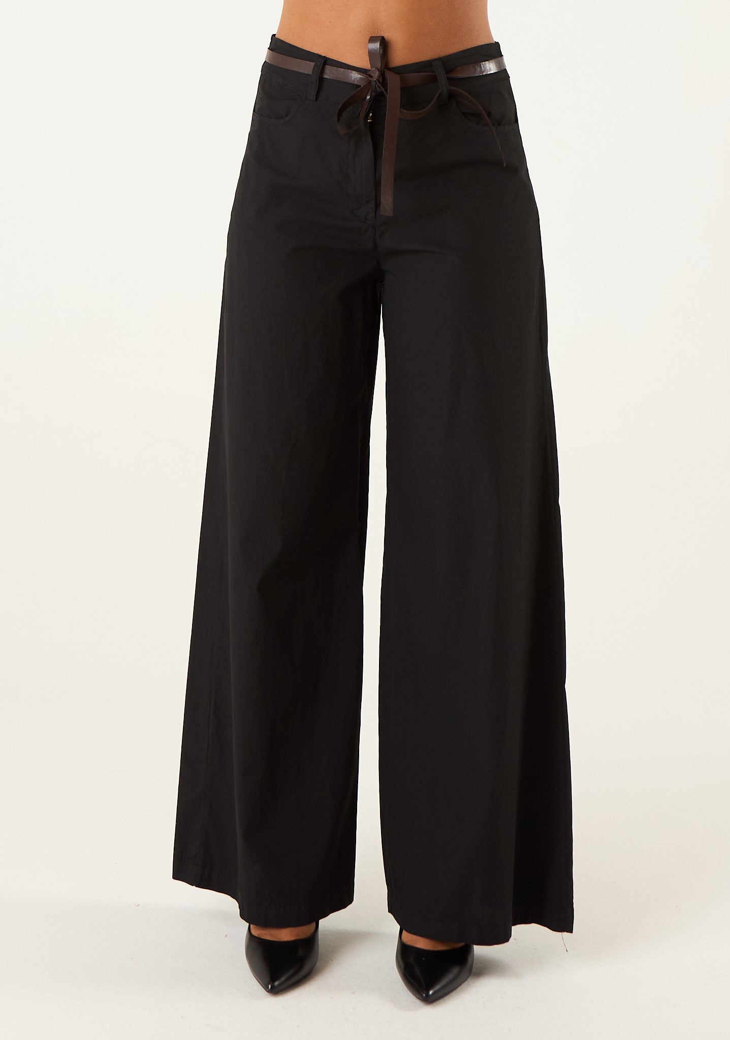 Pantalone palazzo in cotone morbido