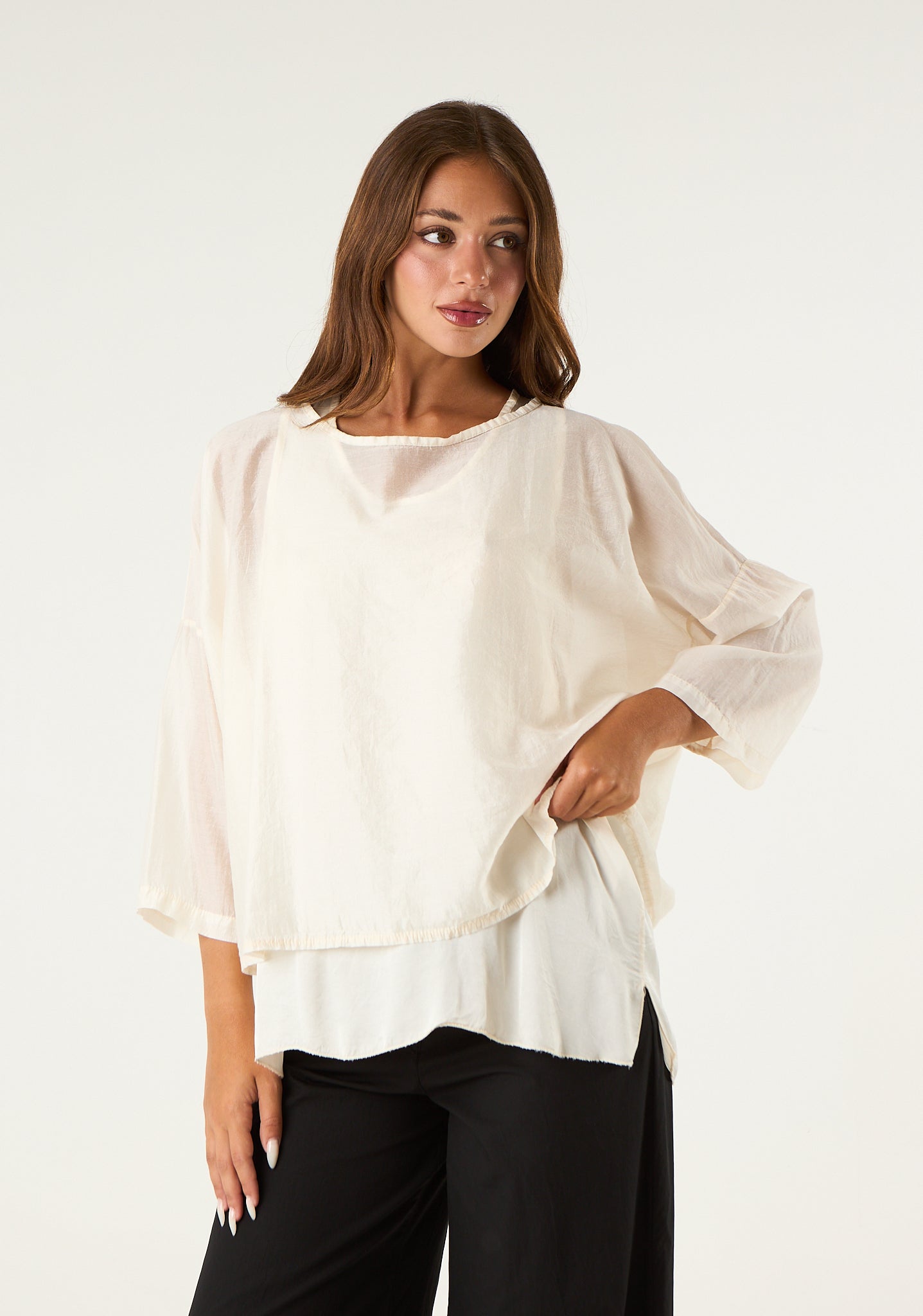 Maglia in look doppiato