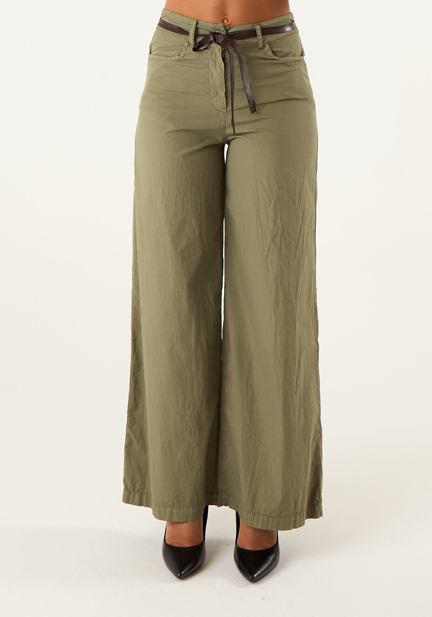Pantalone palazzo in cotone morbido