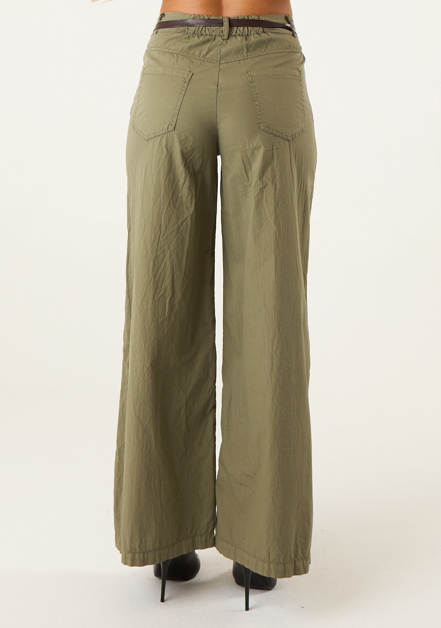 Pantalone palazzo in cotone morbido
