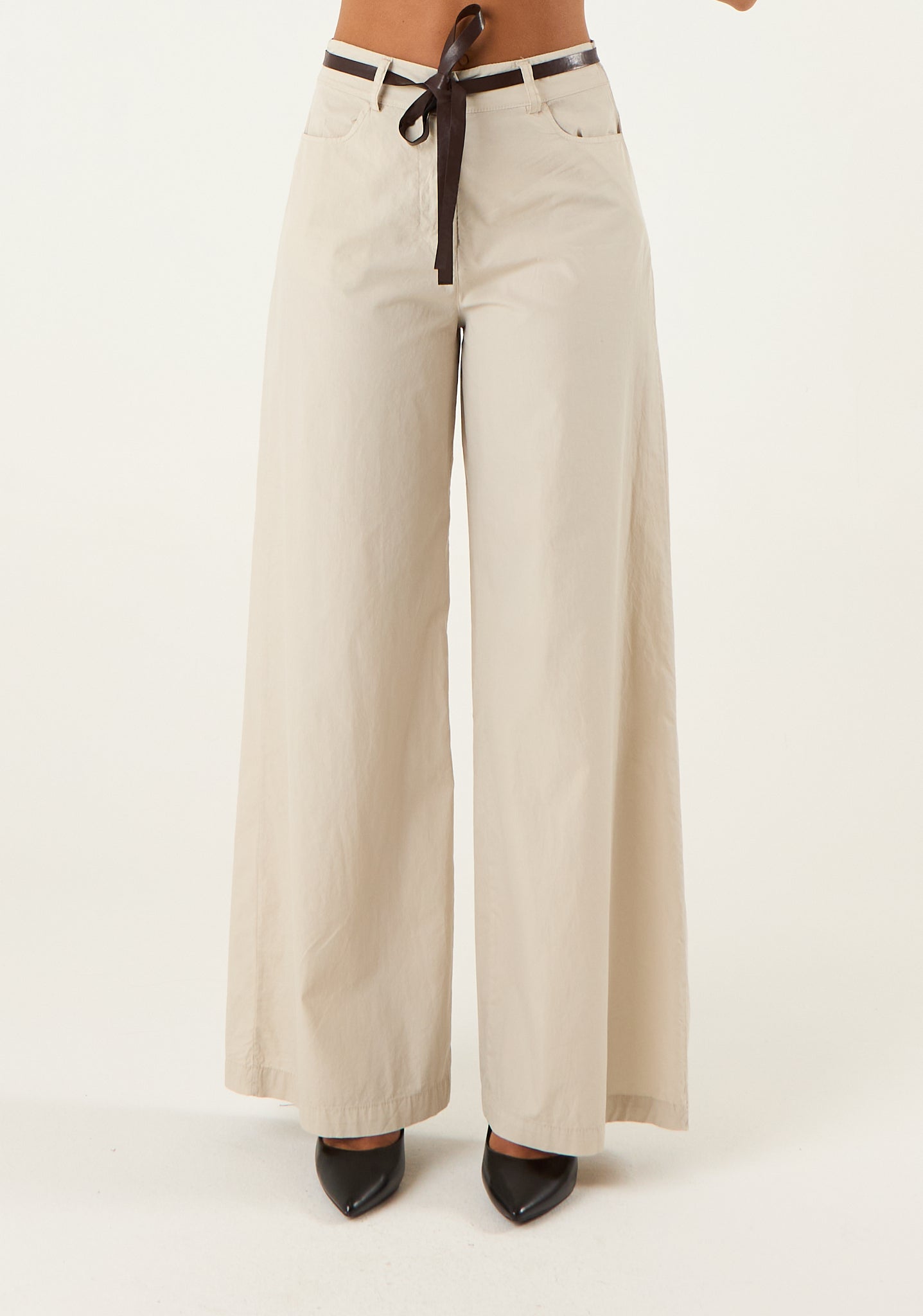 Pantalone palazzo in cotone morbido