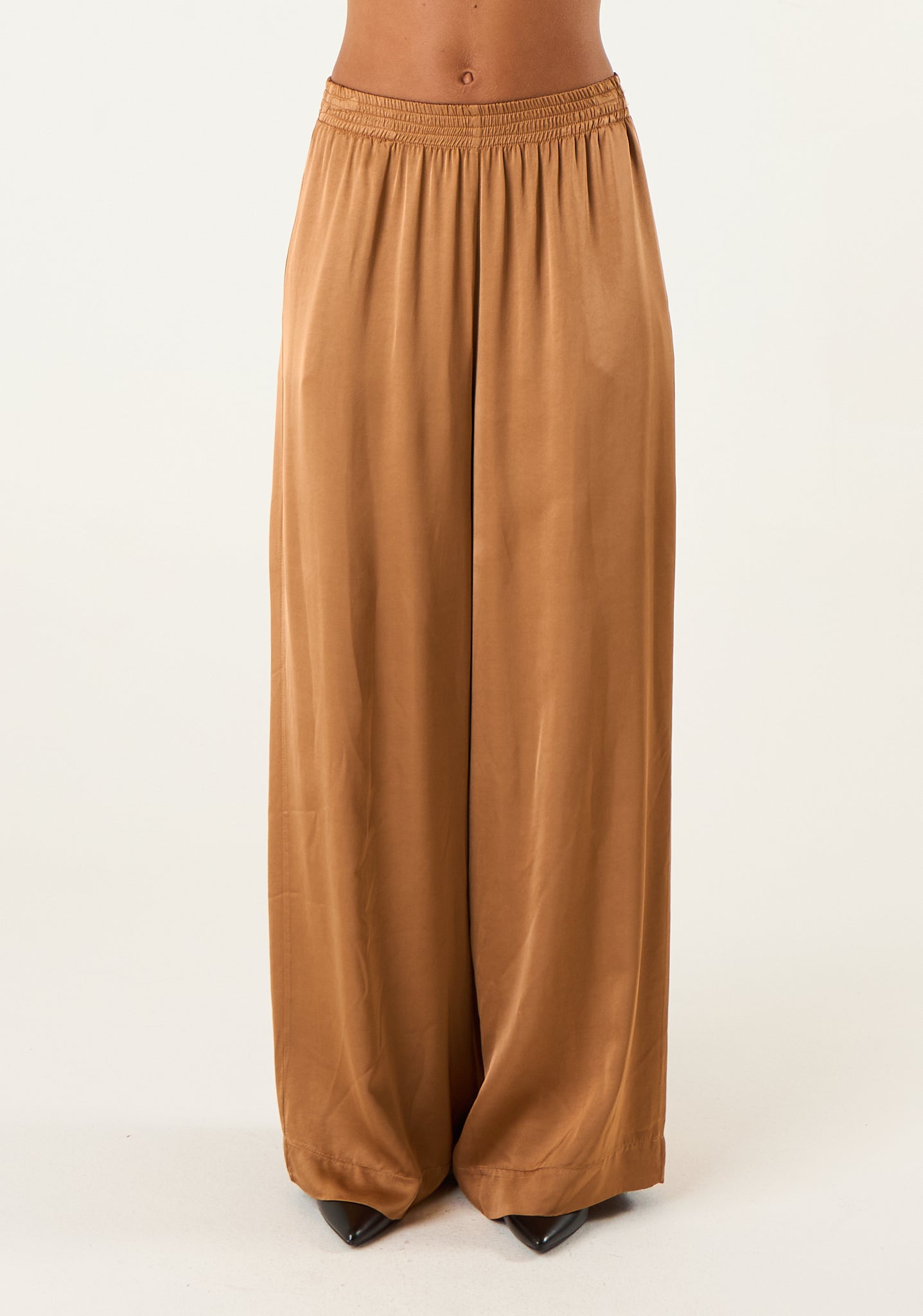 Pantalone palazzo in seta lavata
