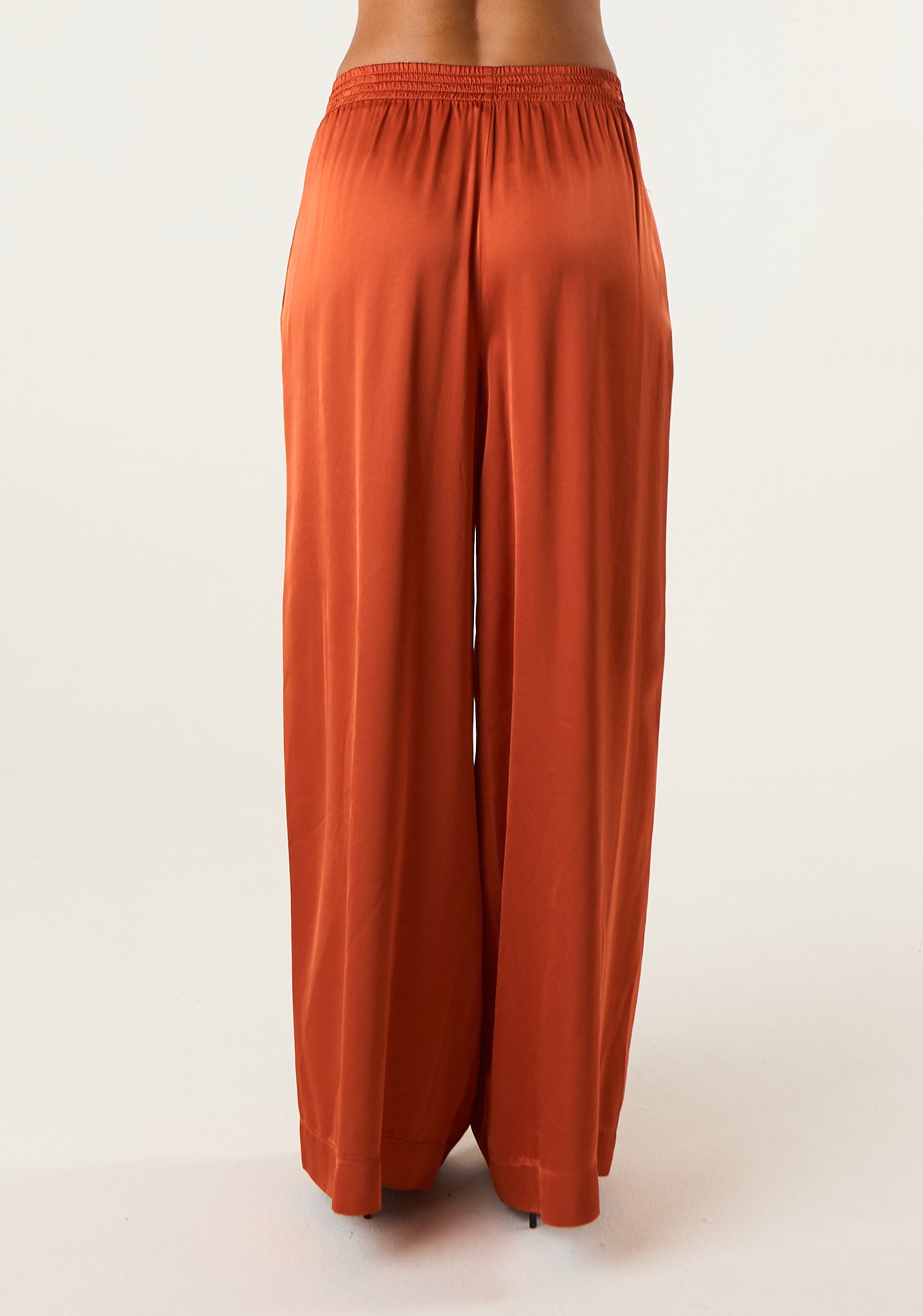 Pantalone palazzo in seta lavata