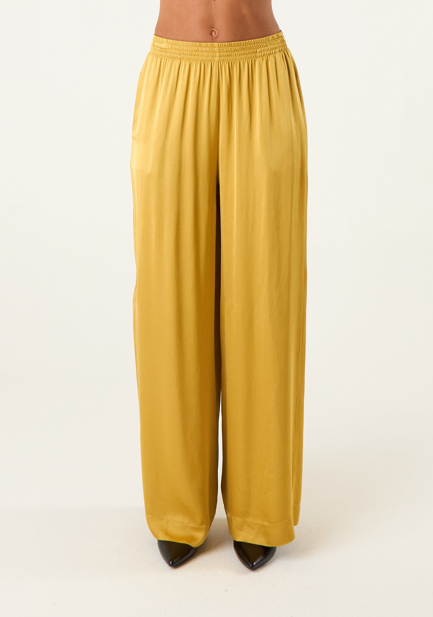 Pantalone palazzo in seta lavata