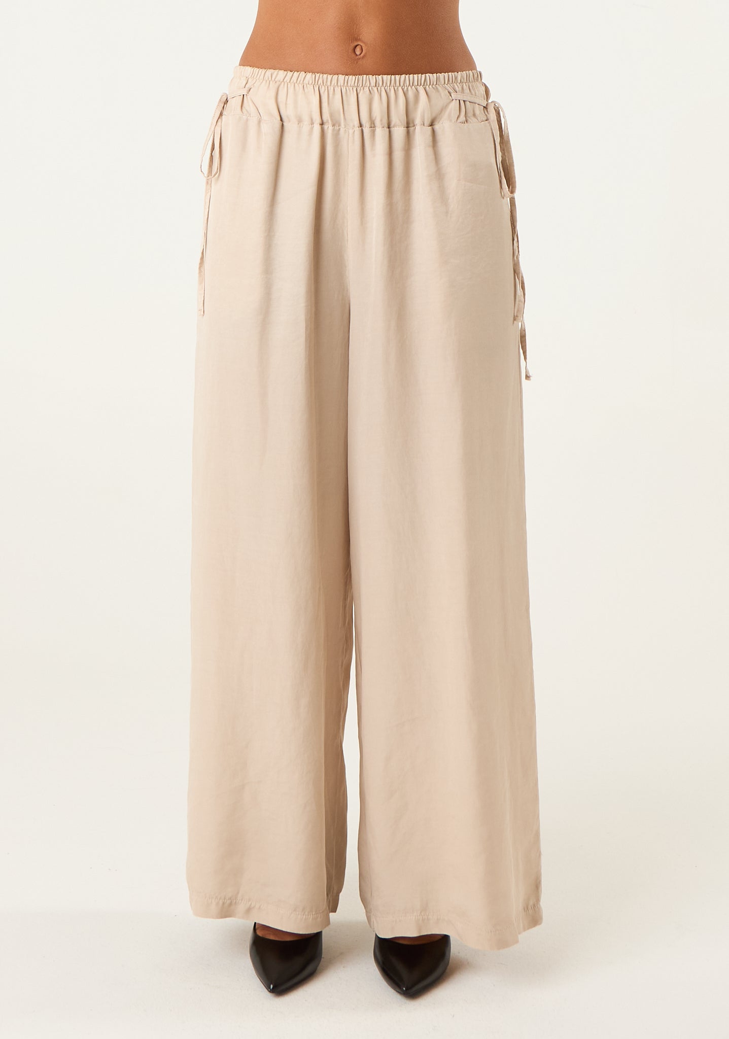 Pantalone palazzo in seta lavata