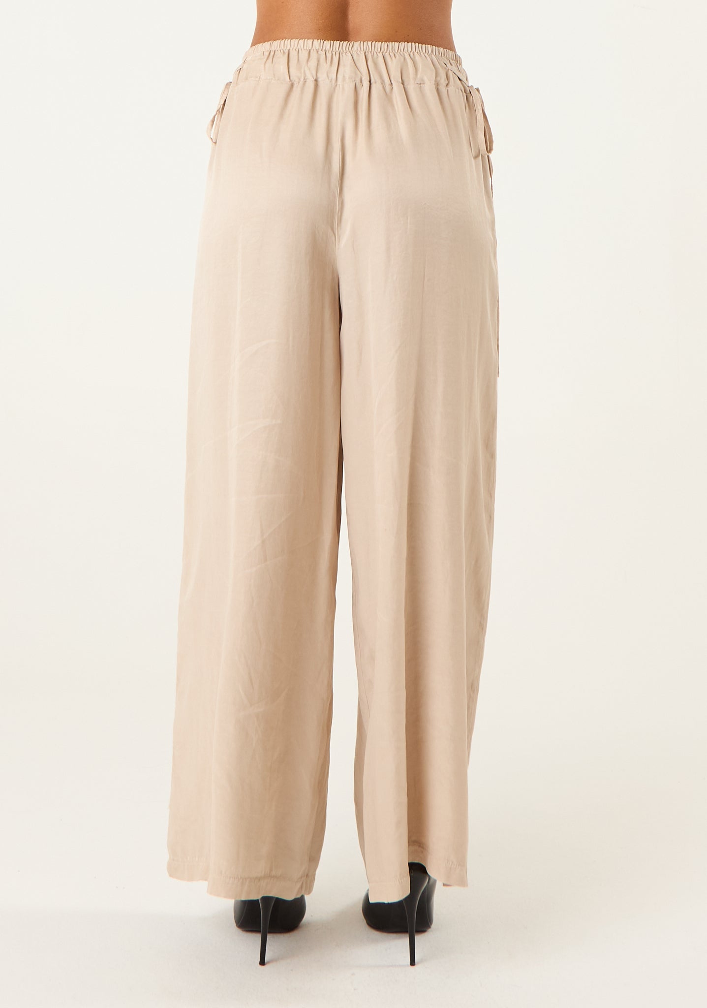 Pantalone palazzo in seta lavata