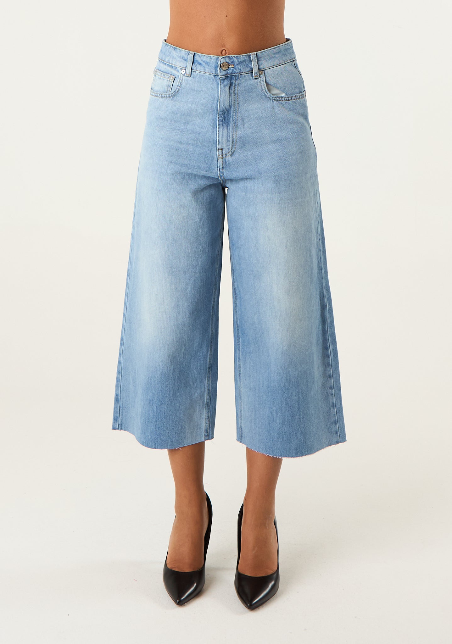 Jeans 7/8 a gamba larga&nbsp;
