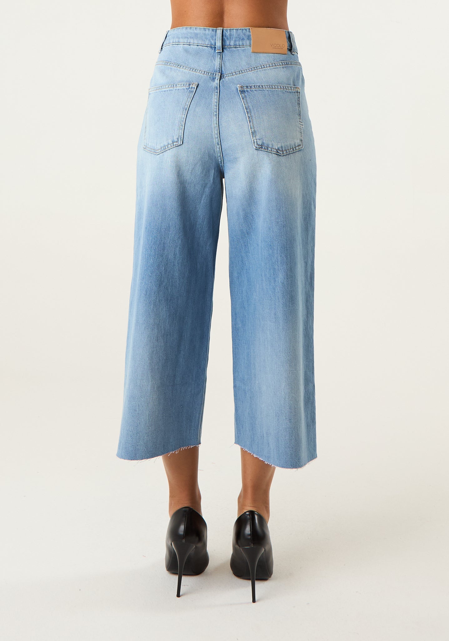 Jeans 7/8 a gamba larga&nbsp;