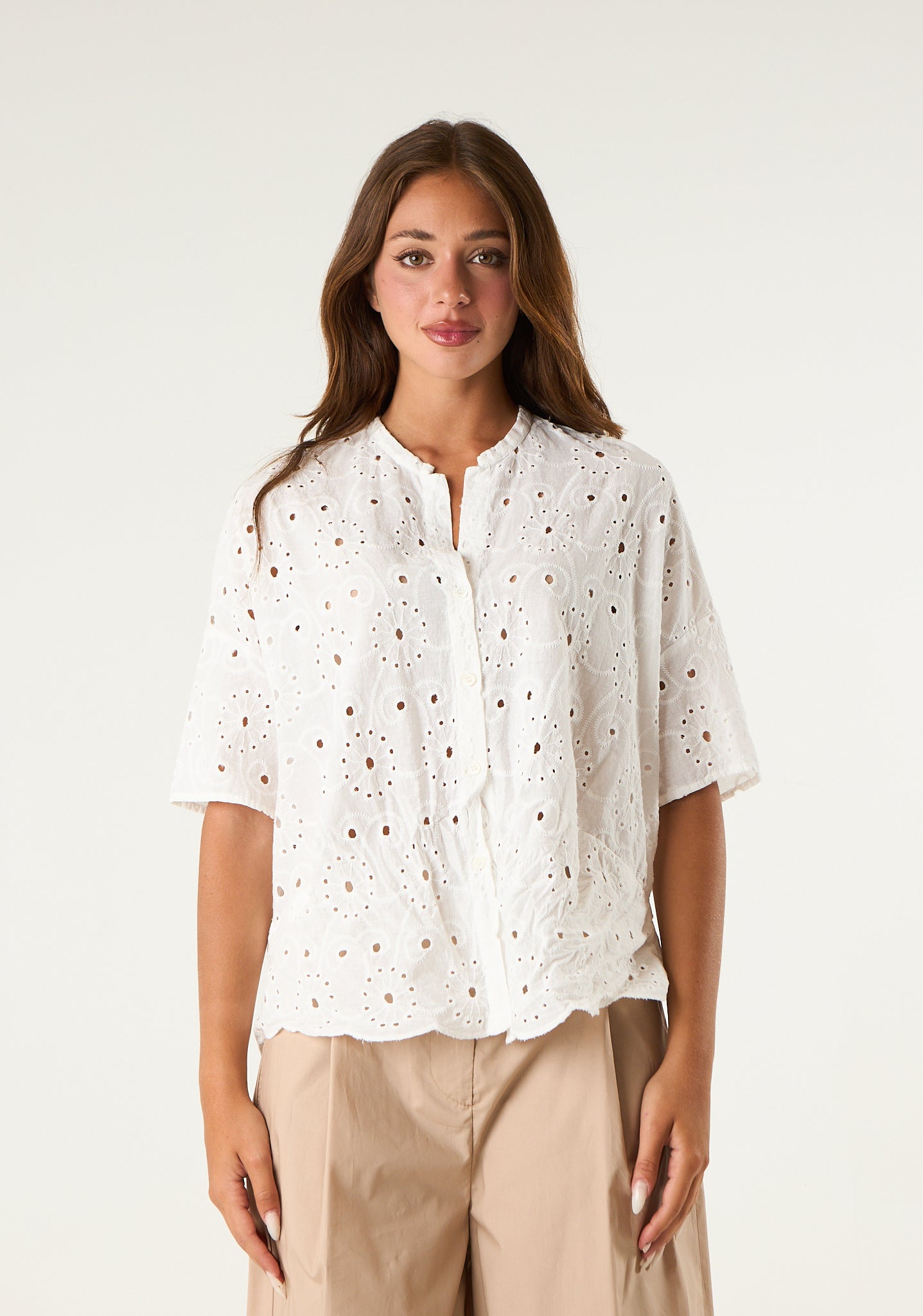 Top in pizzo sangallo