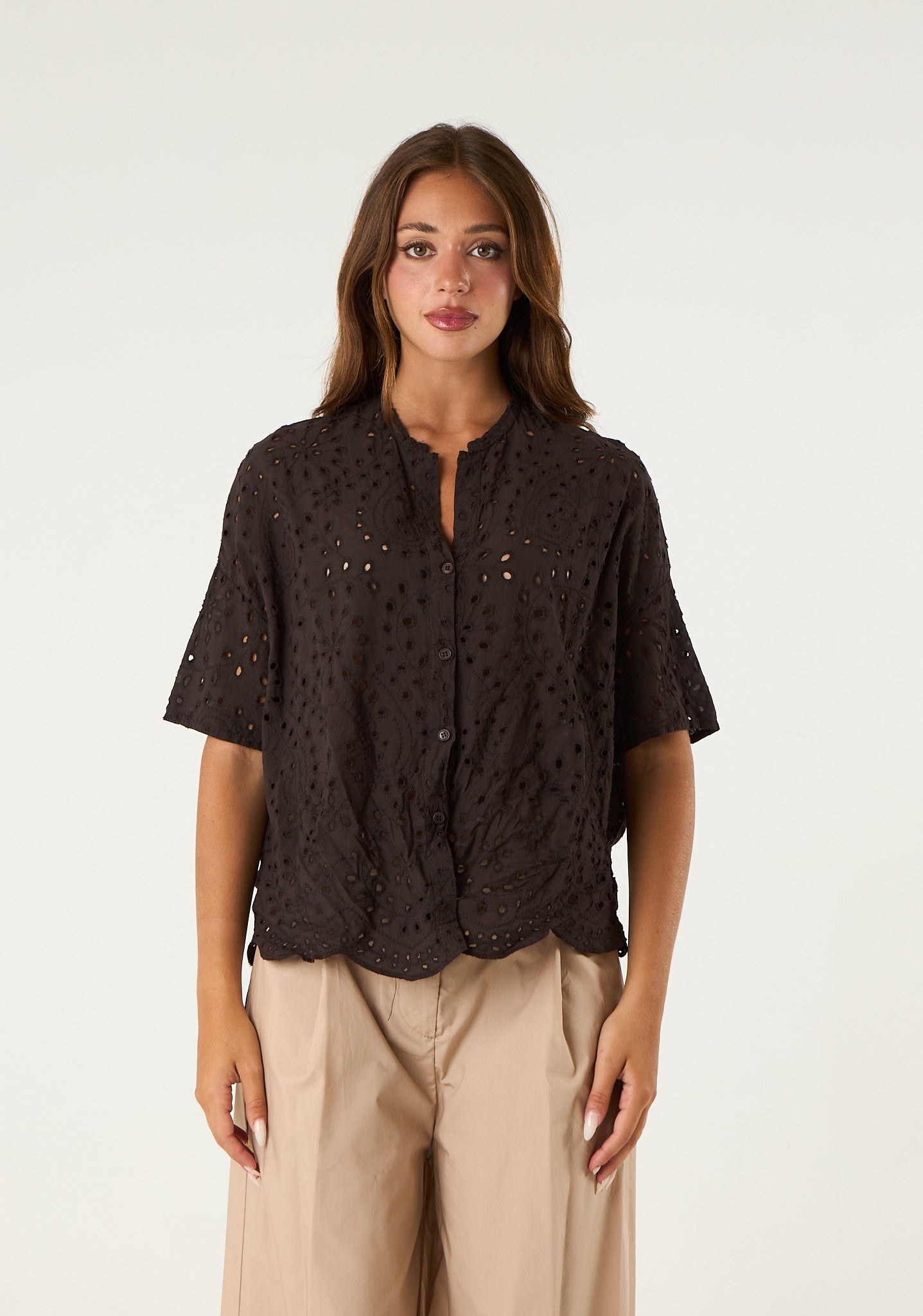 Top in pizzo sangallo