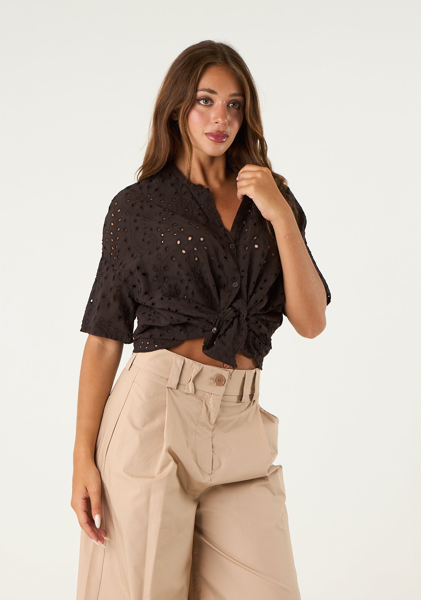 Top in pizzo sangallo