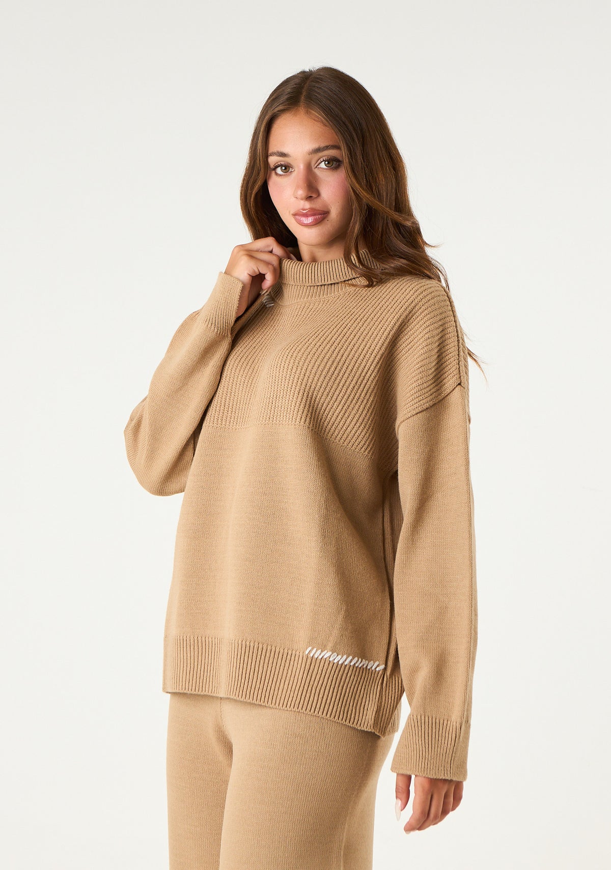 Pullover in maglia rasata