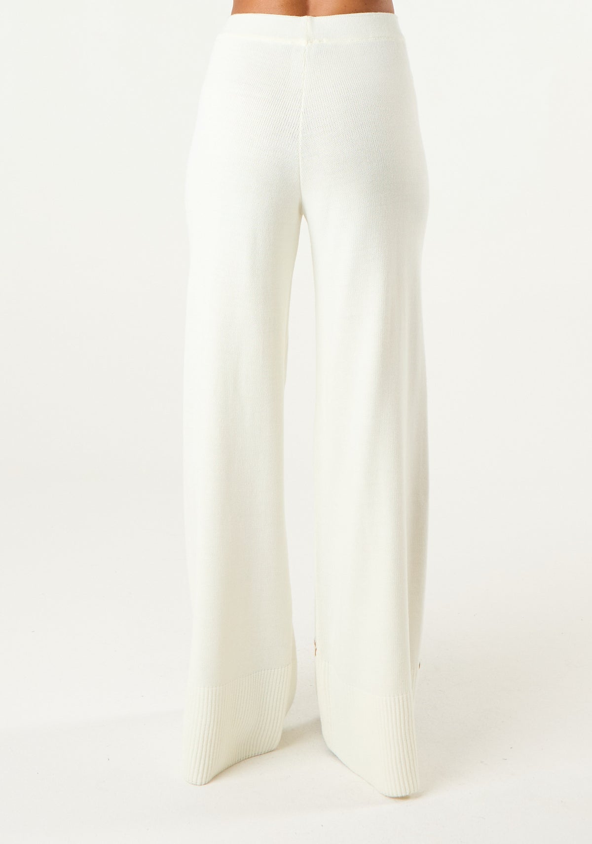 Pantalone palazzo in maglia rasata