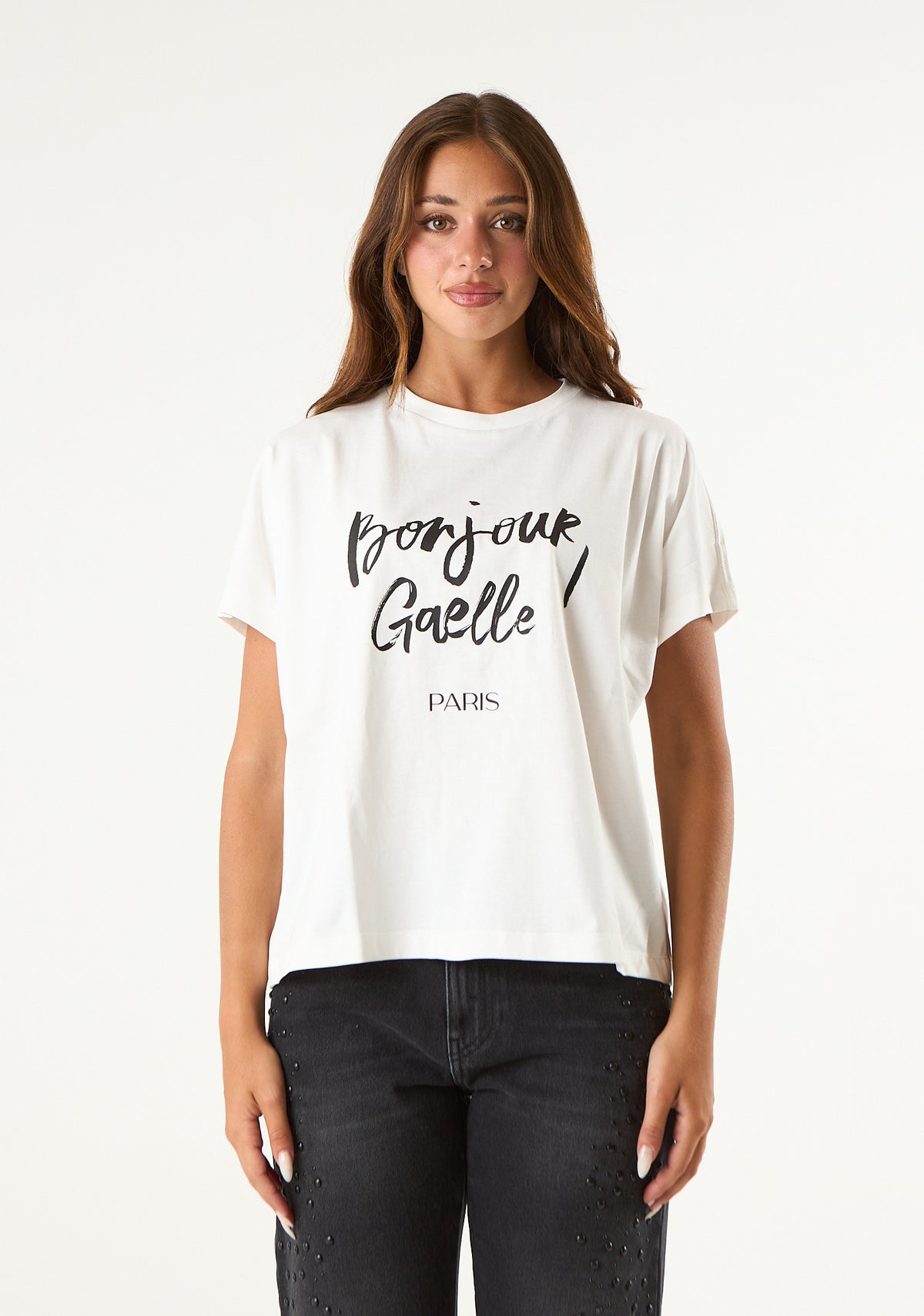 T-shirt con apertura posteriore