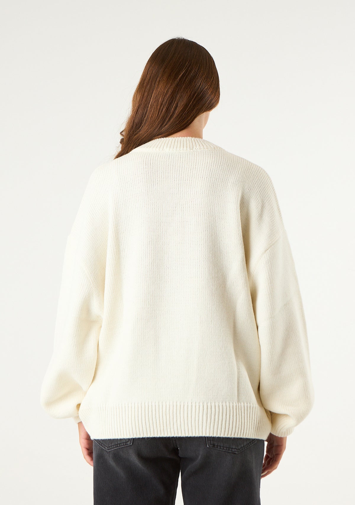 Pullover over con logo frontale