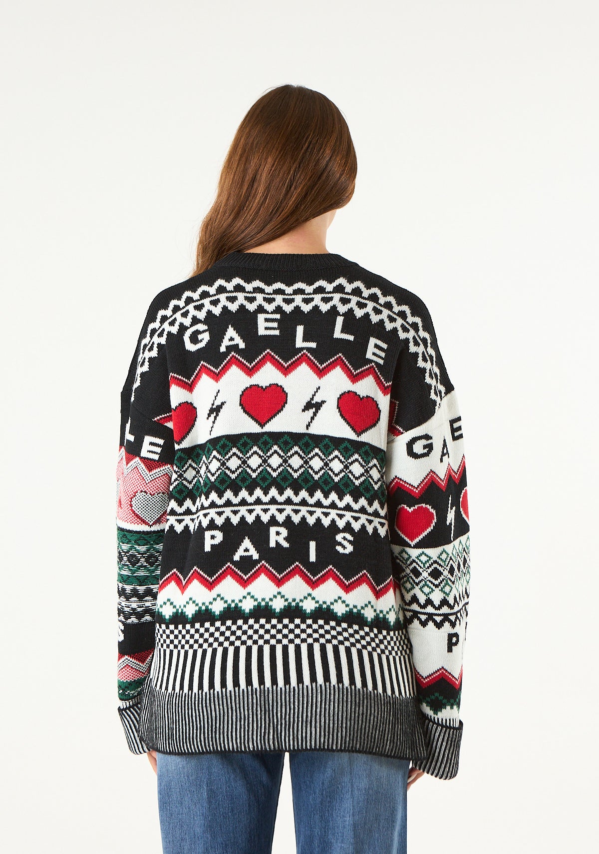 Pullover con lavorazione multicolor