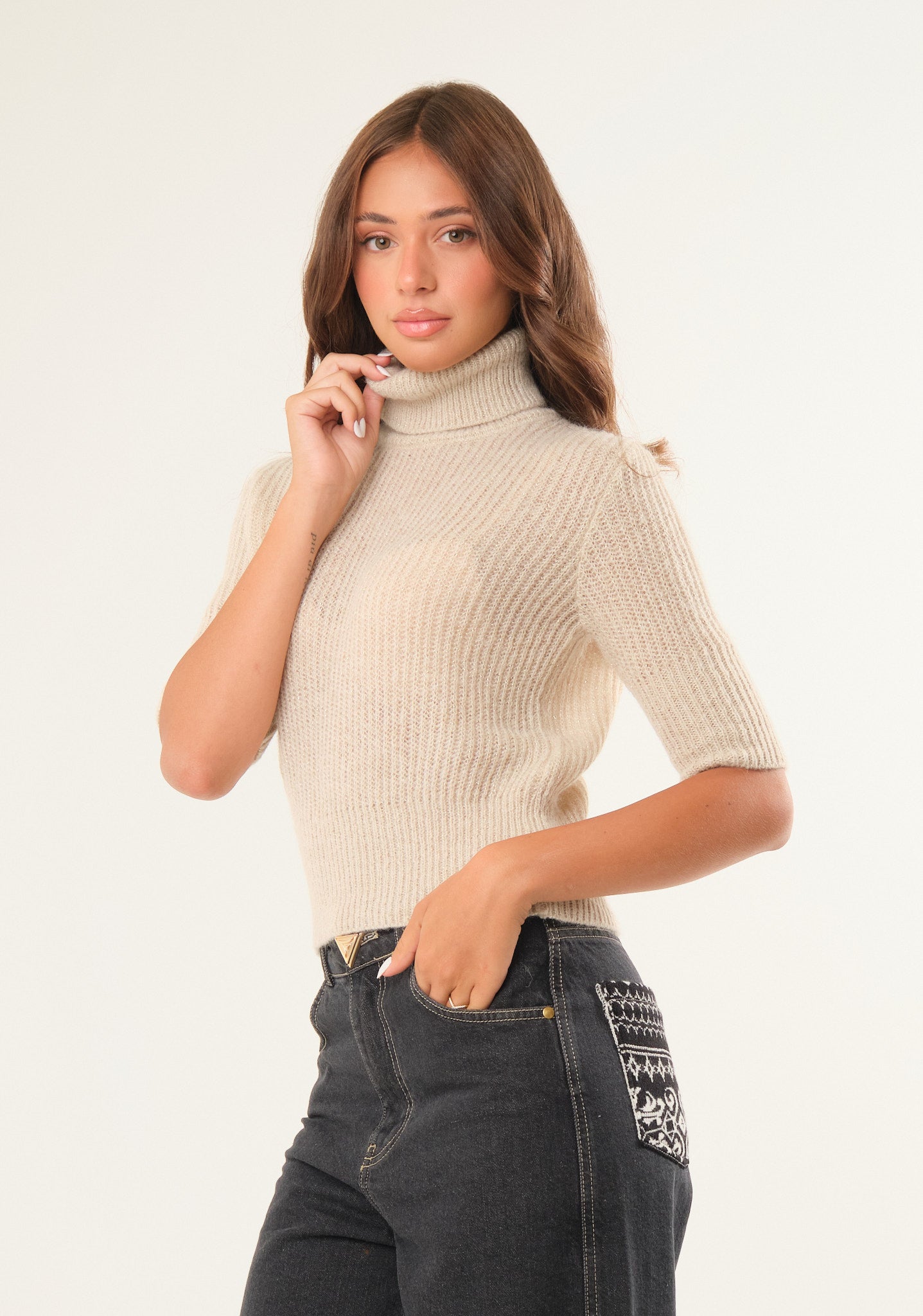 Maglia lupetto a collo alto