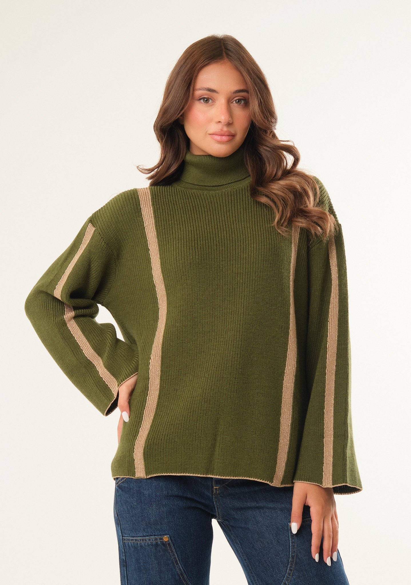 Maglia con bande a contrasto