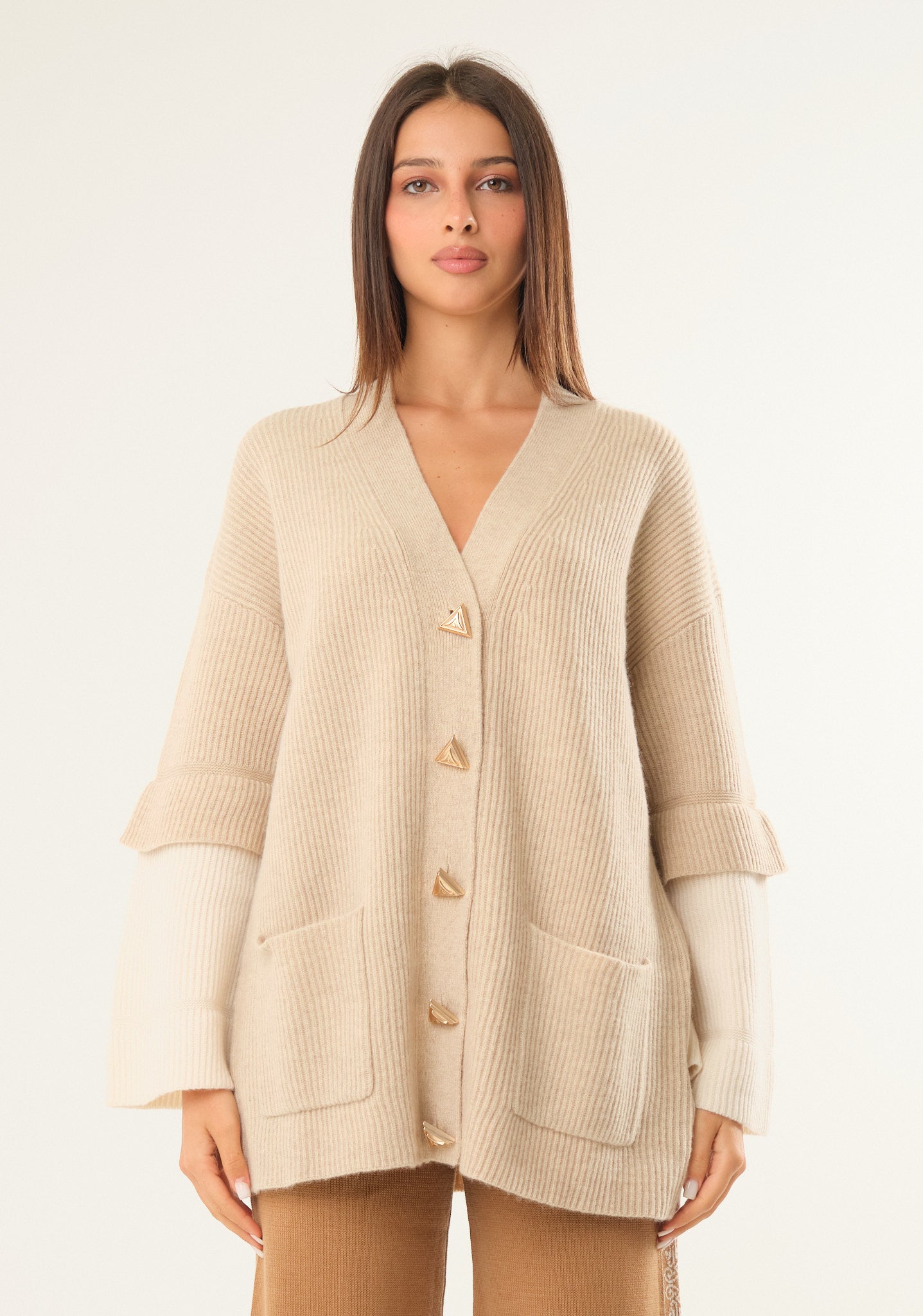 Cardigan in pura lana
