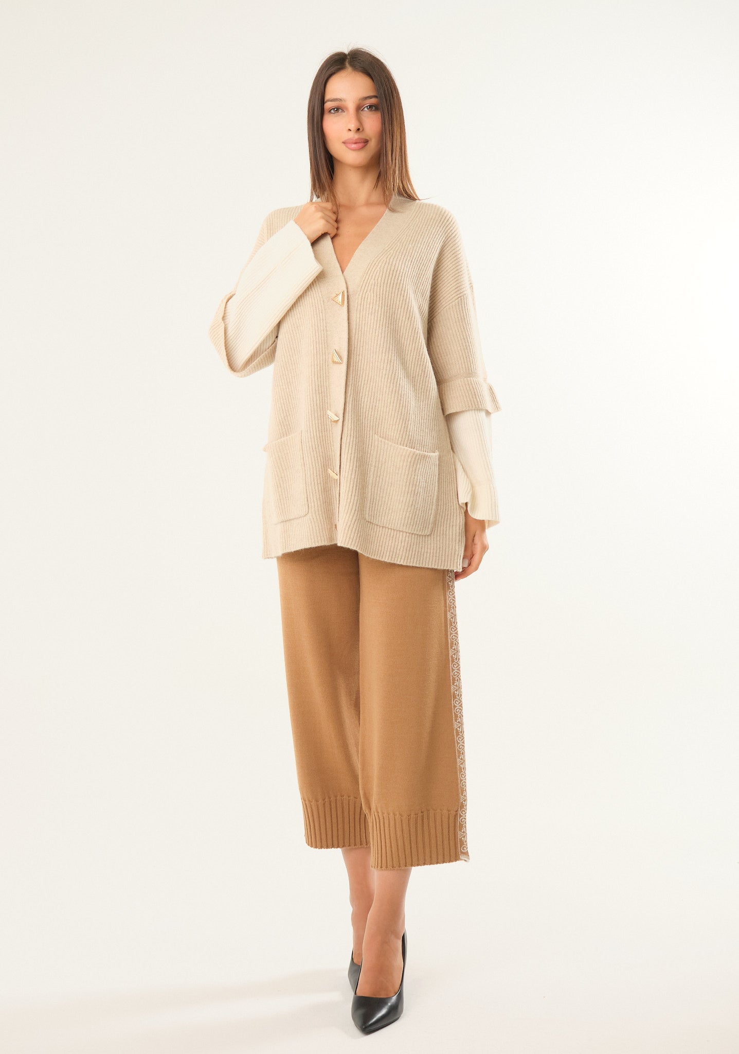 Cardigan in pura lana