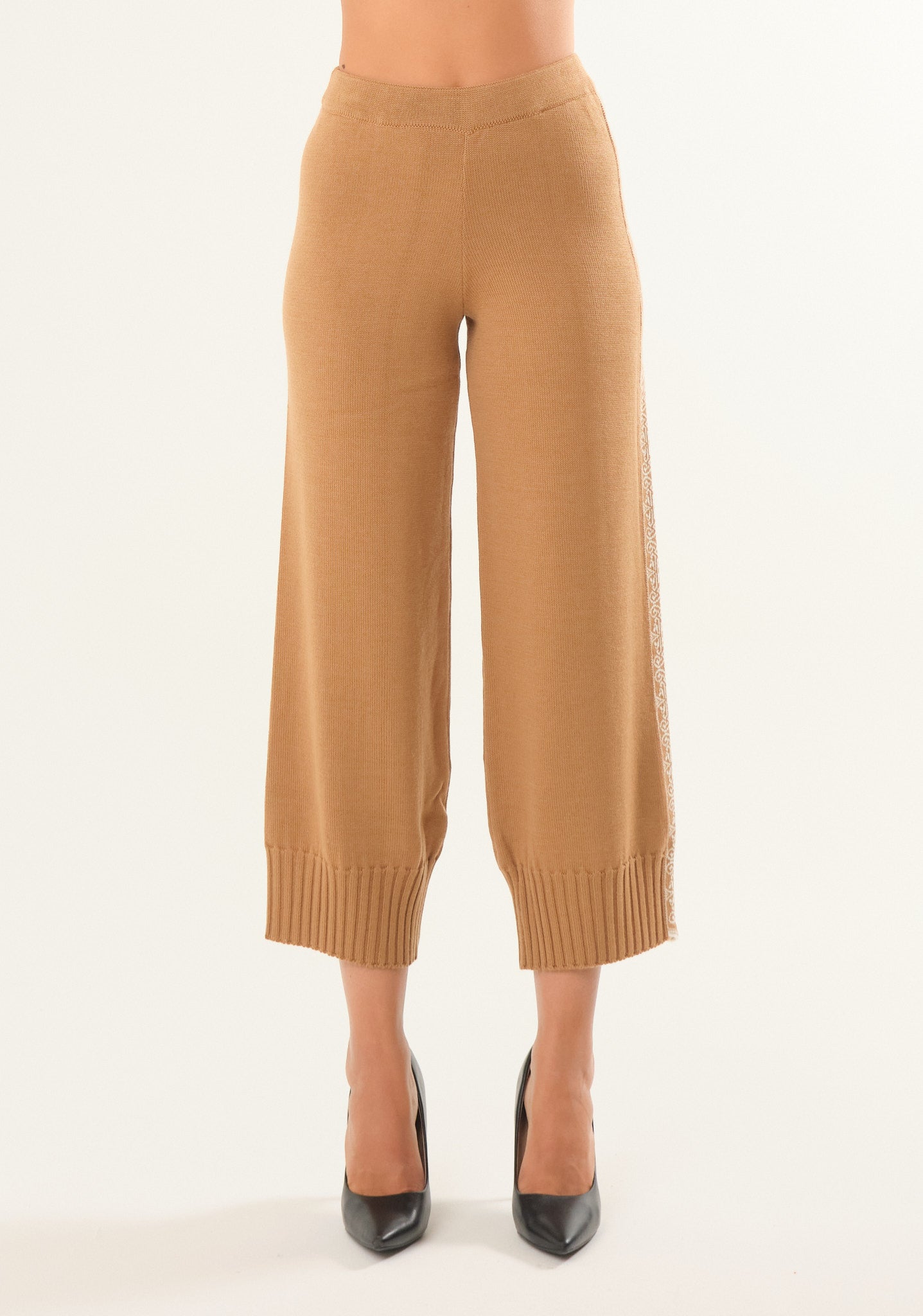 Pantalone con banda jacquard