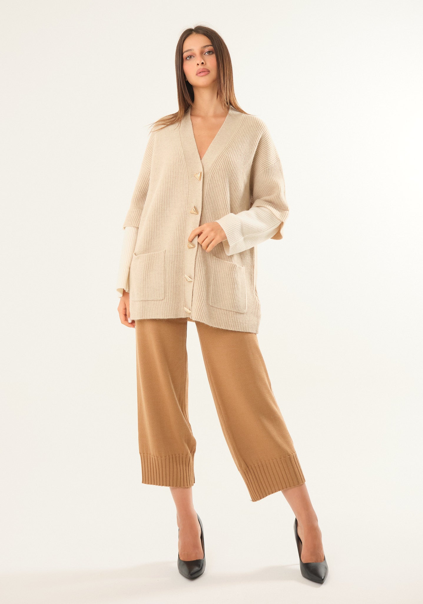 Cardigan in pura lana