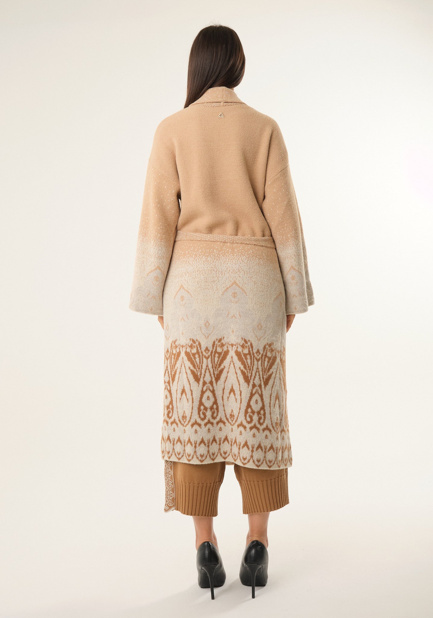 Cardigan lungo in misto lana