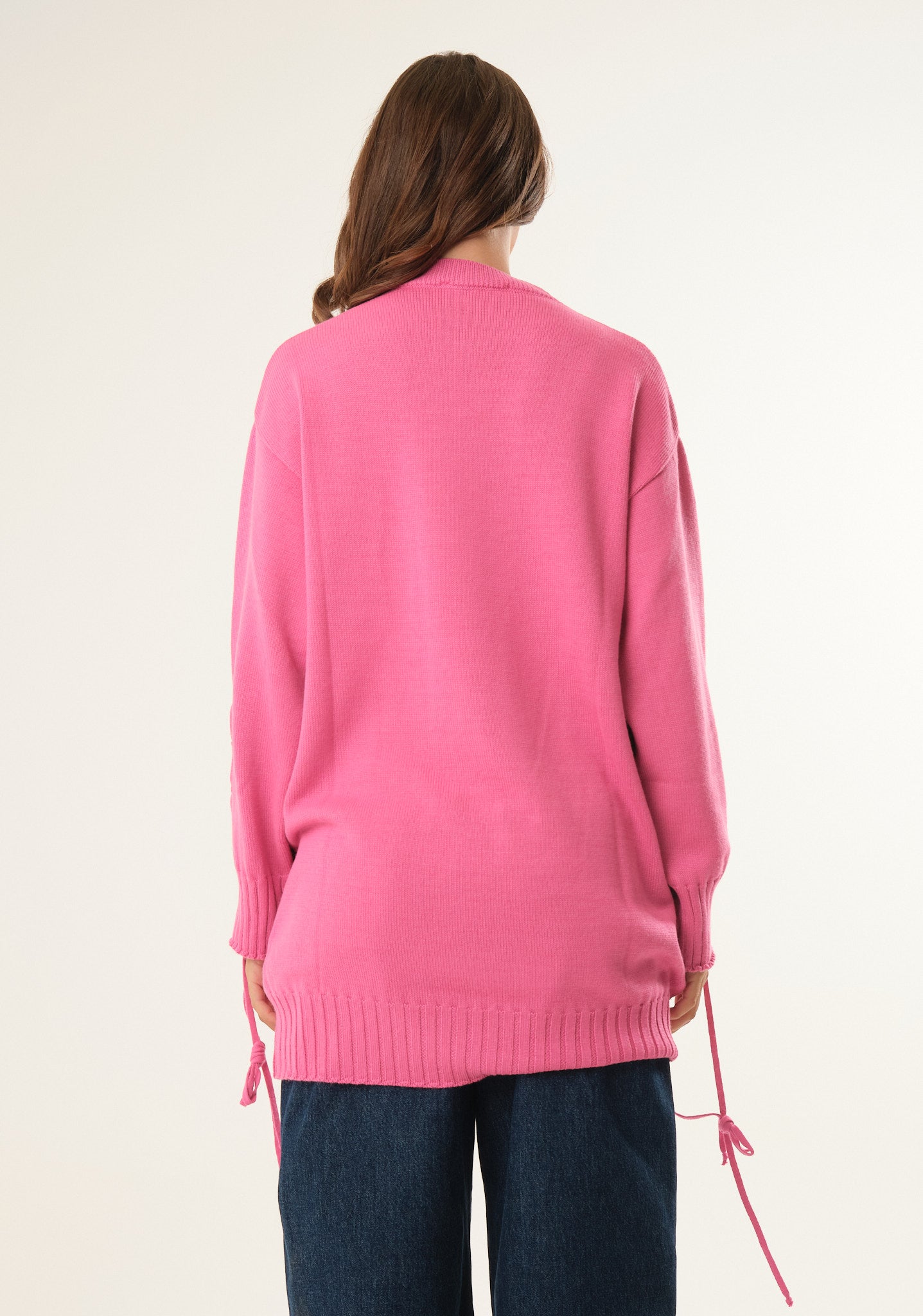 Maglione lungo con ricamo Pantera Rosa