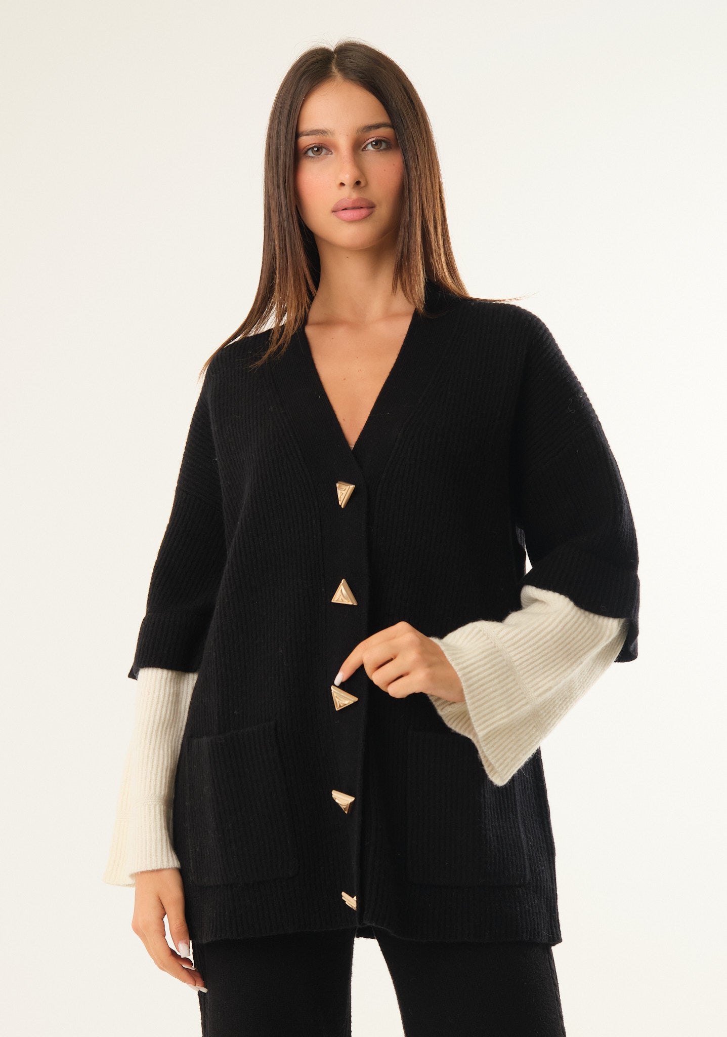 Cardigan in pura lana