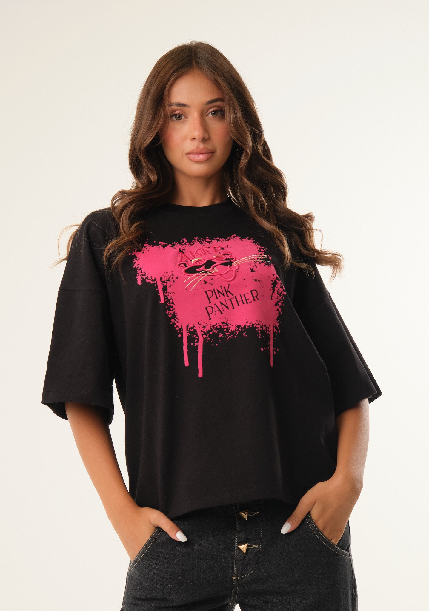T-shirt con stampa in flock