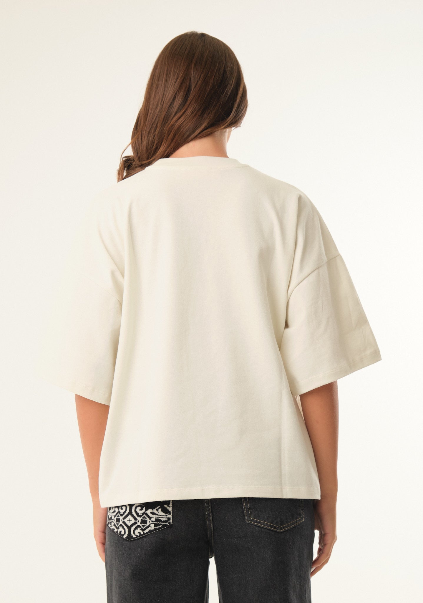 T-shirt con stampa in flock