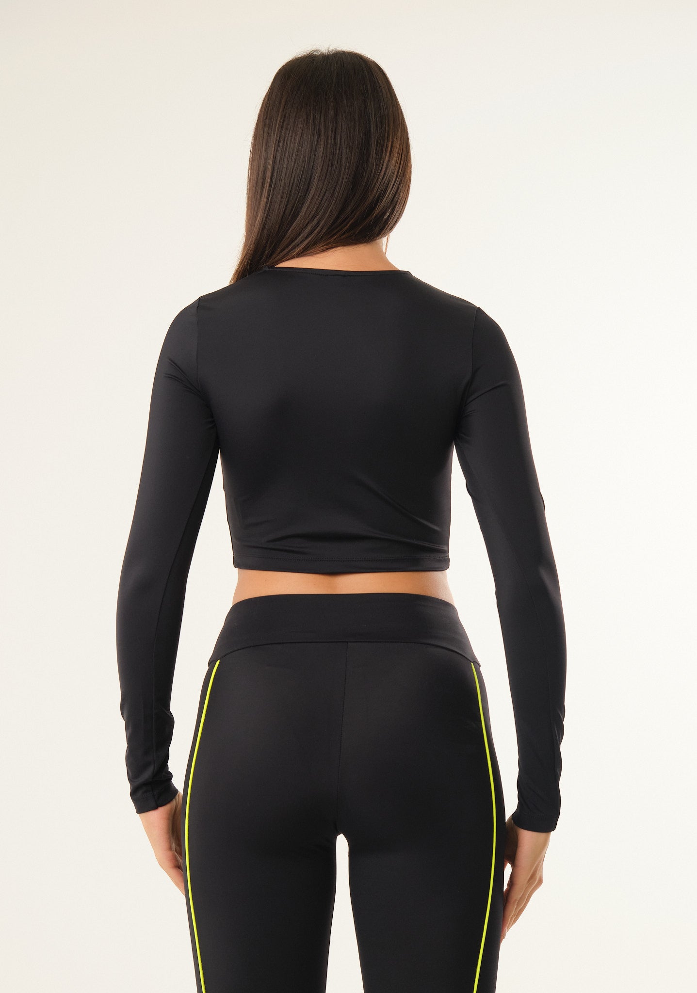 T-shirt crop in lycra