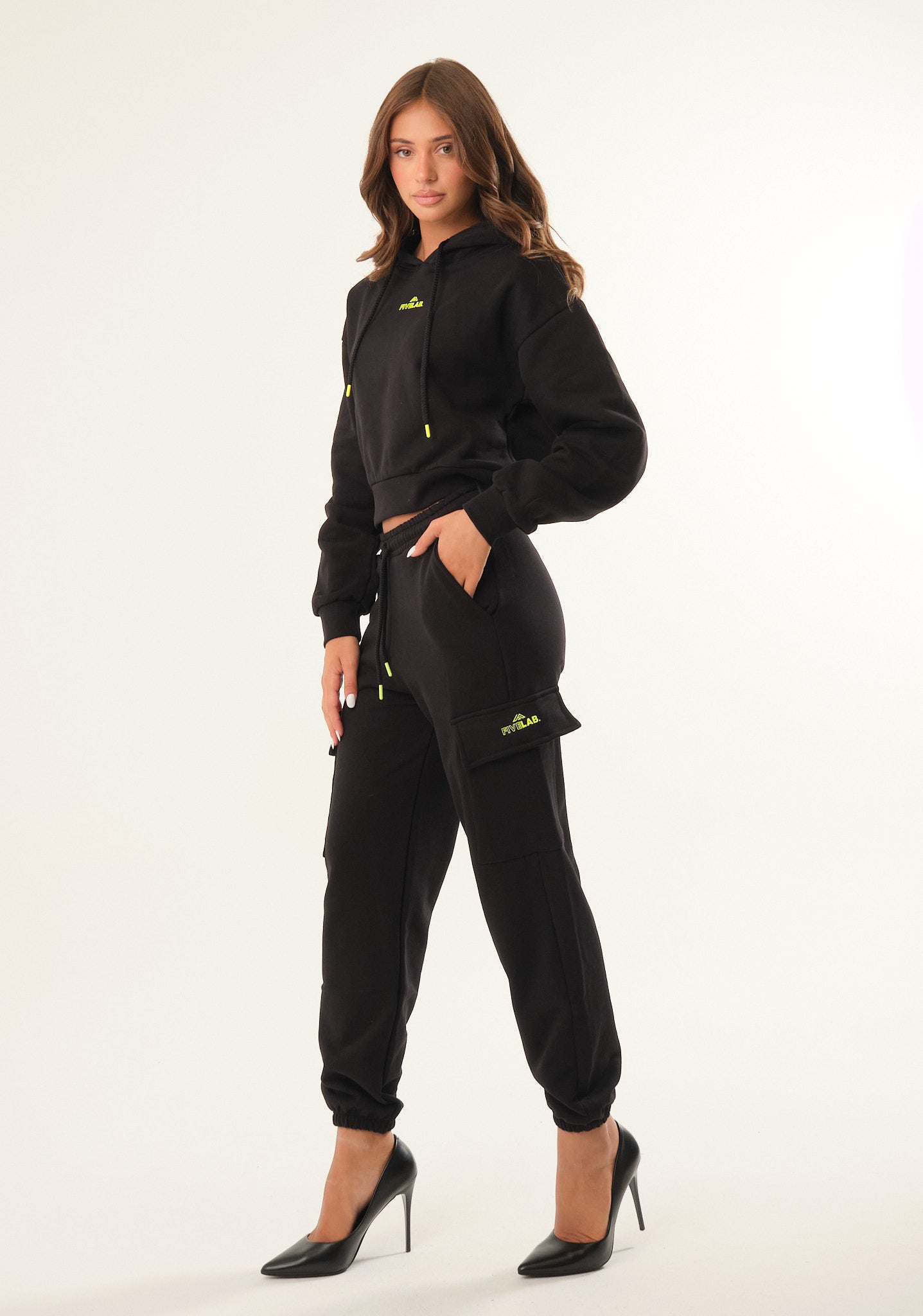 Pantalone cargo in felpa