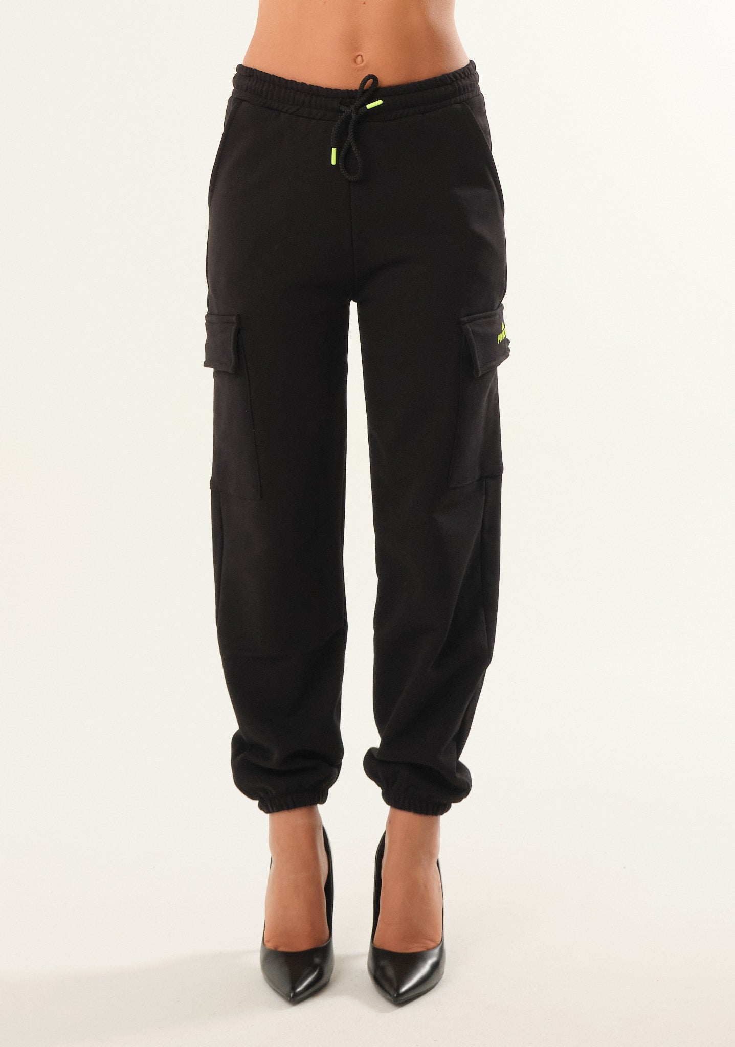 Pantalone cargo in felpa