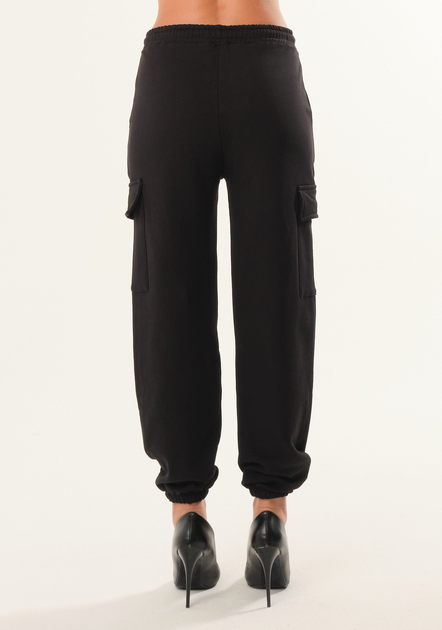 Pantalone cargo in felpa