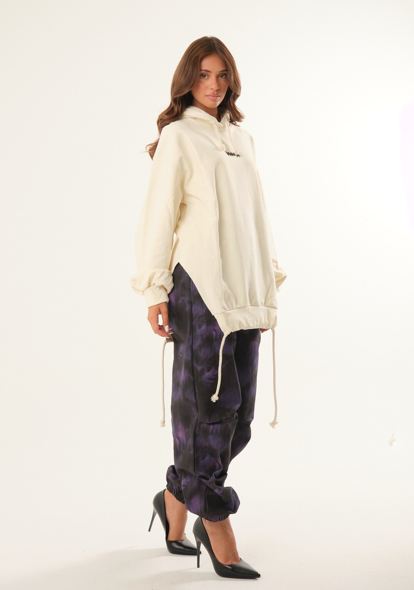 Felpa maxi con stampa