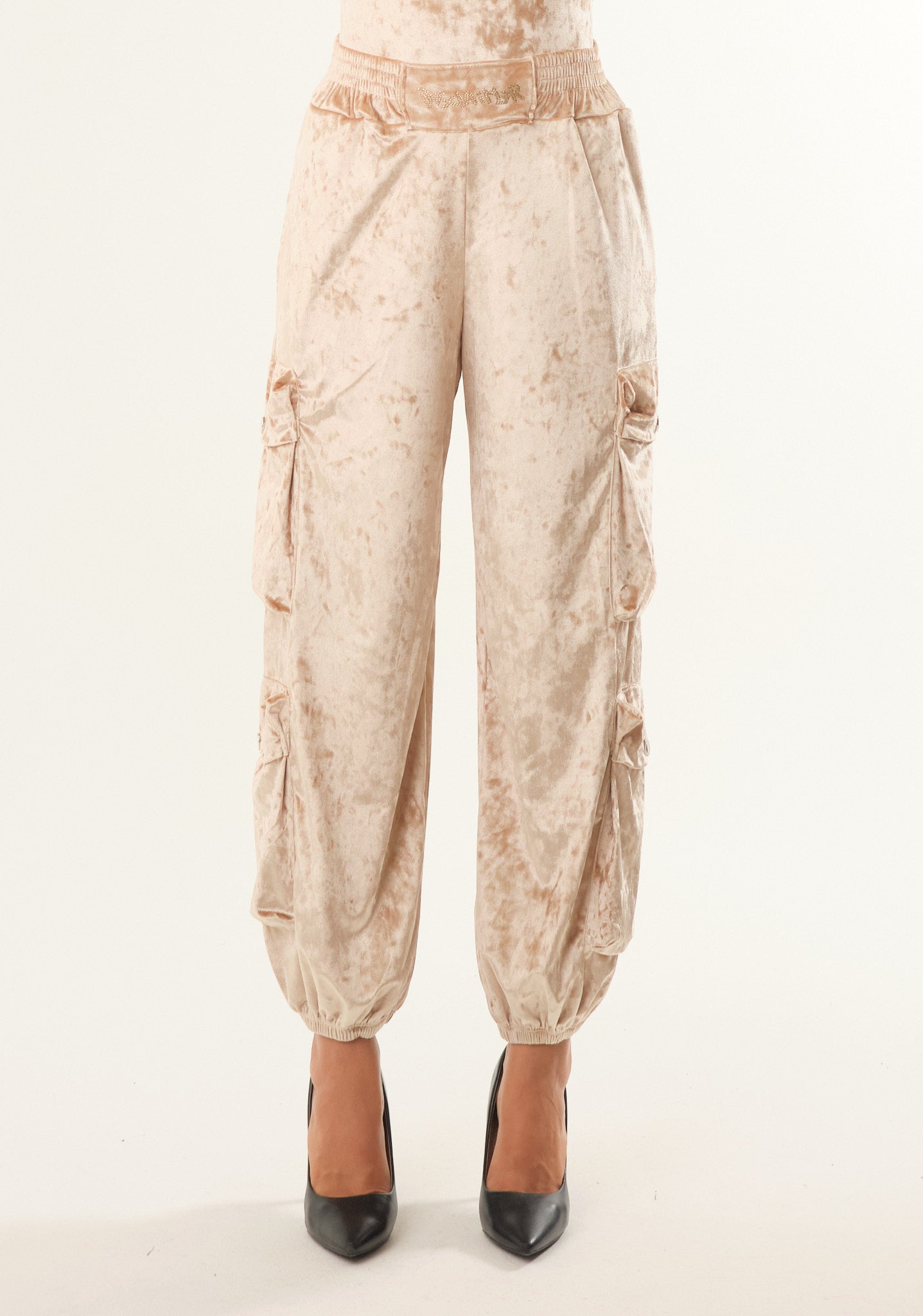 Pantalone cargo in ciniglia