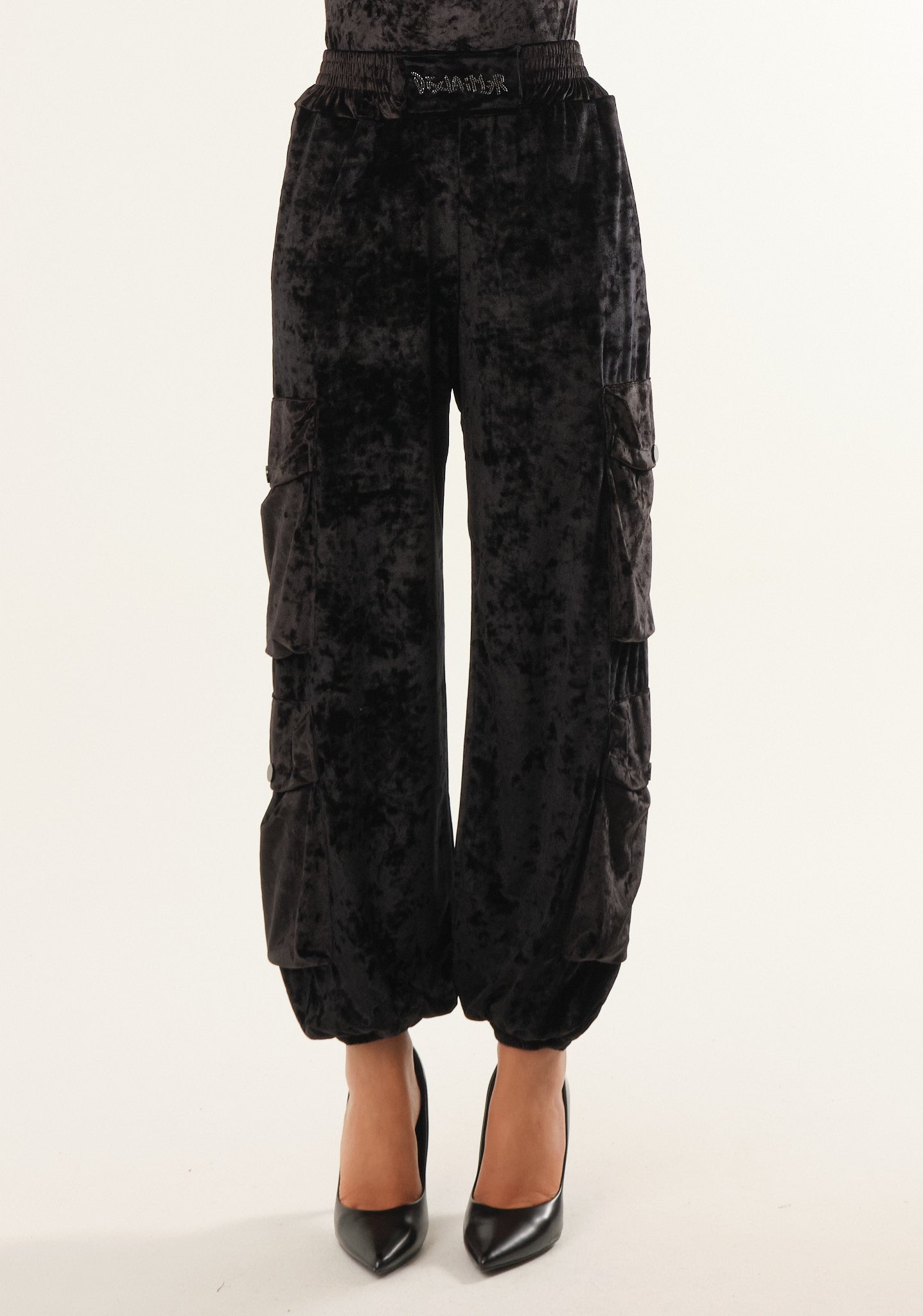 Pantalone cargo in ciniglia