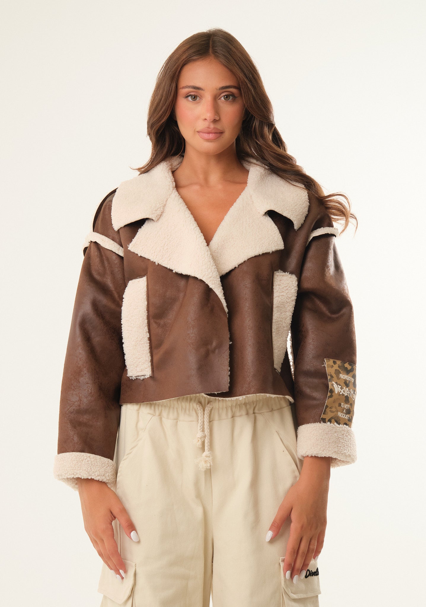 Montone con patch animalier