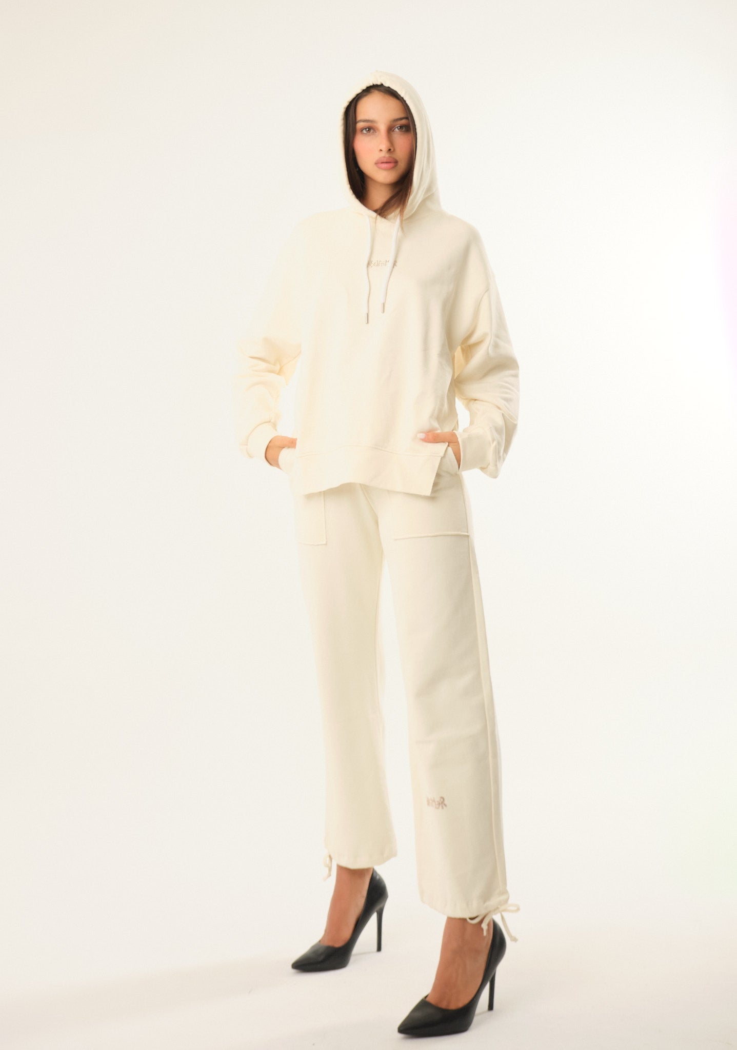 Pantalone palazzo in felpa