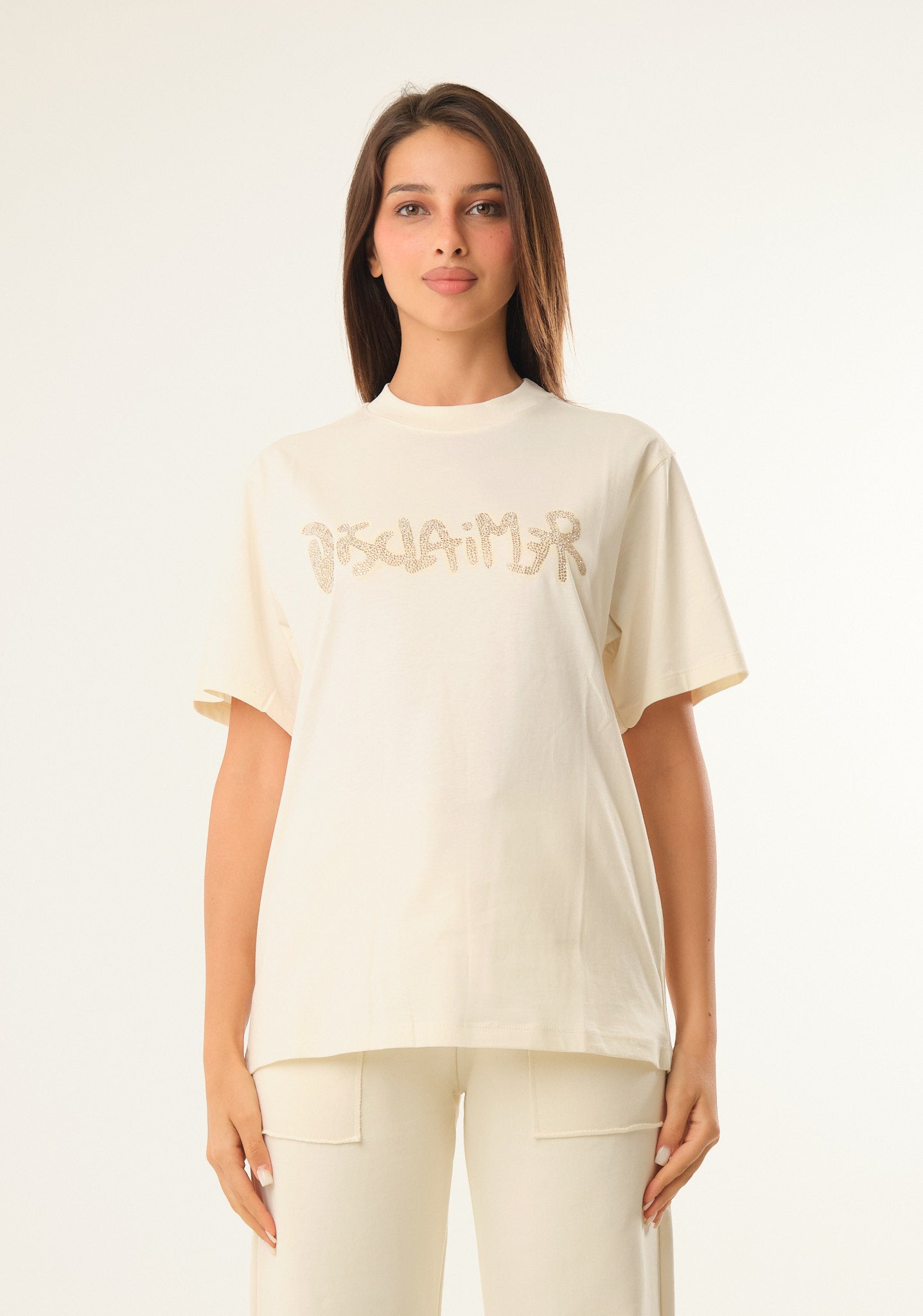 T-shirt in jersey con applicazioni