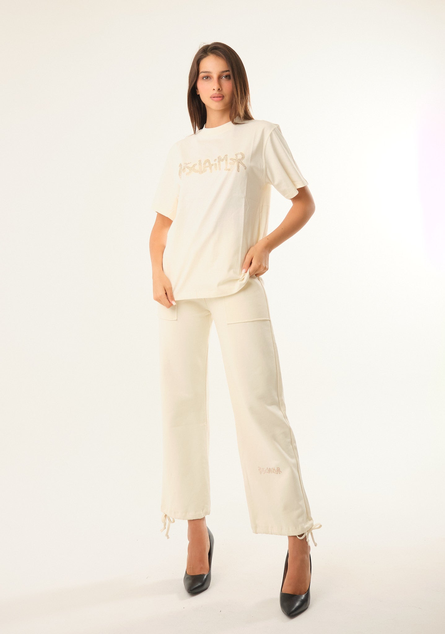 T-shirt in jersey con applicazioni