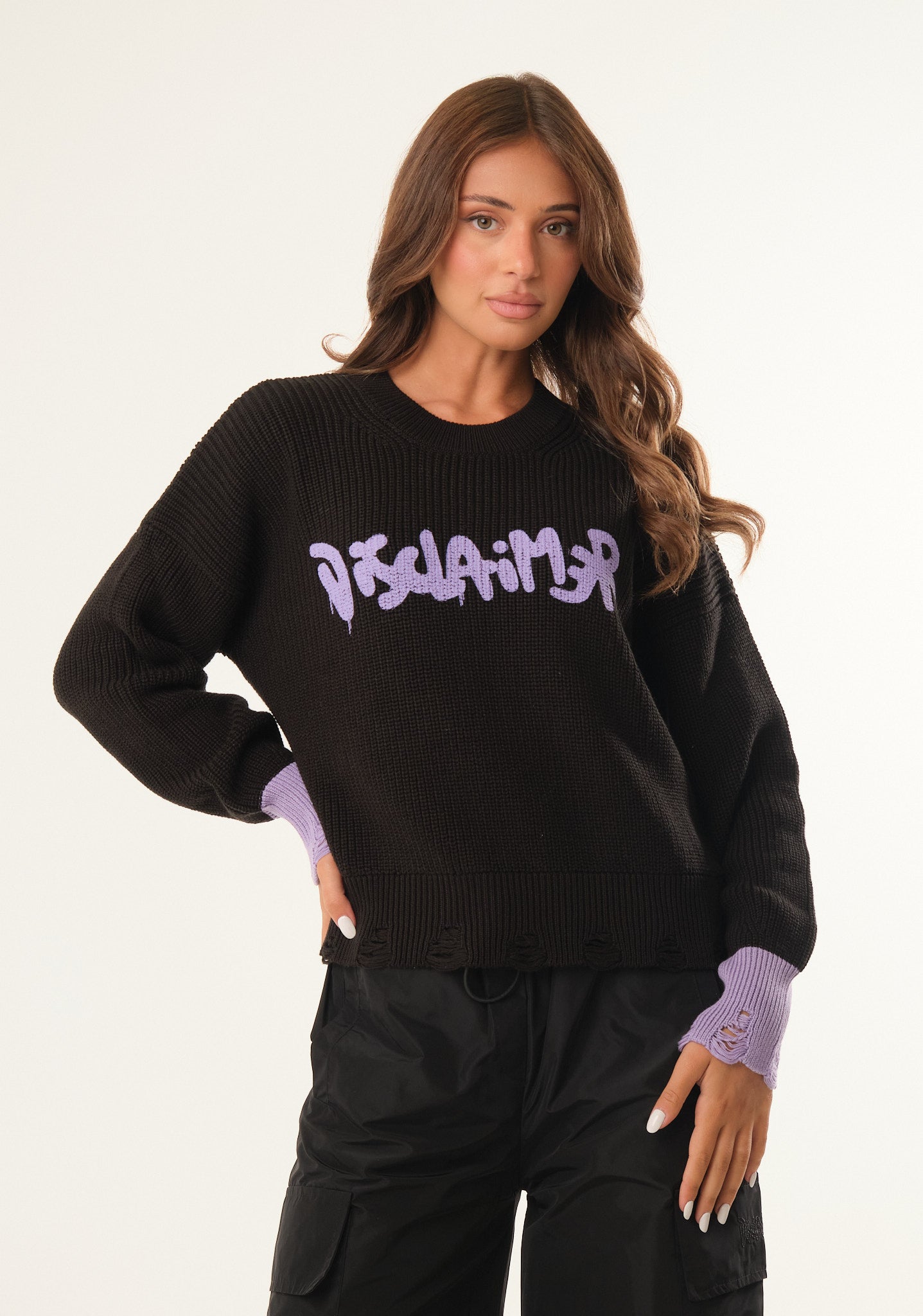 Maglione con dettagli a contrasto di colore