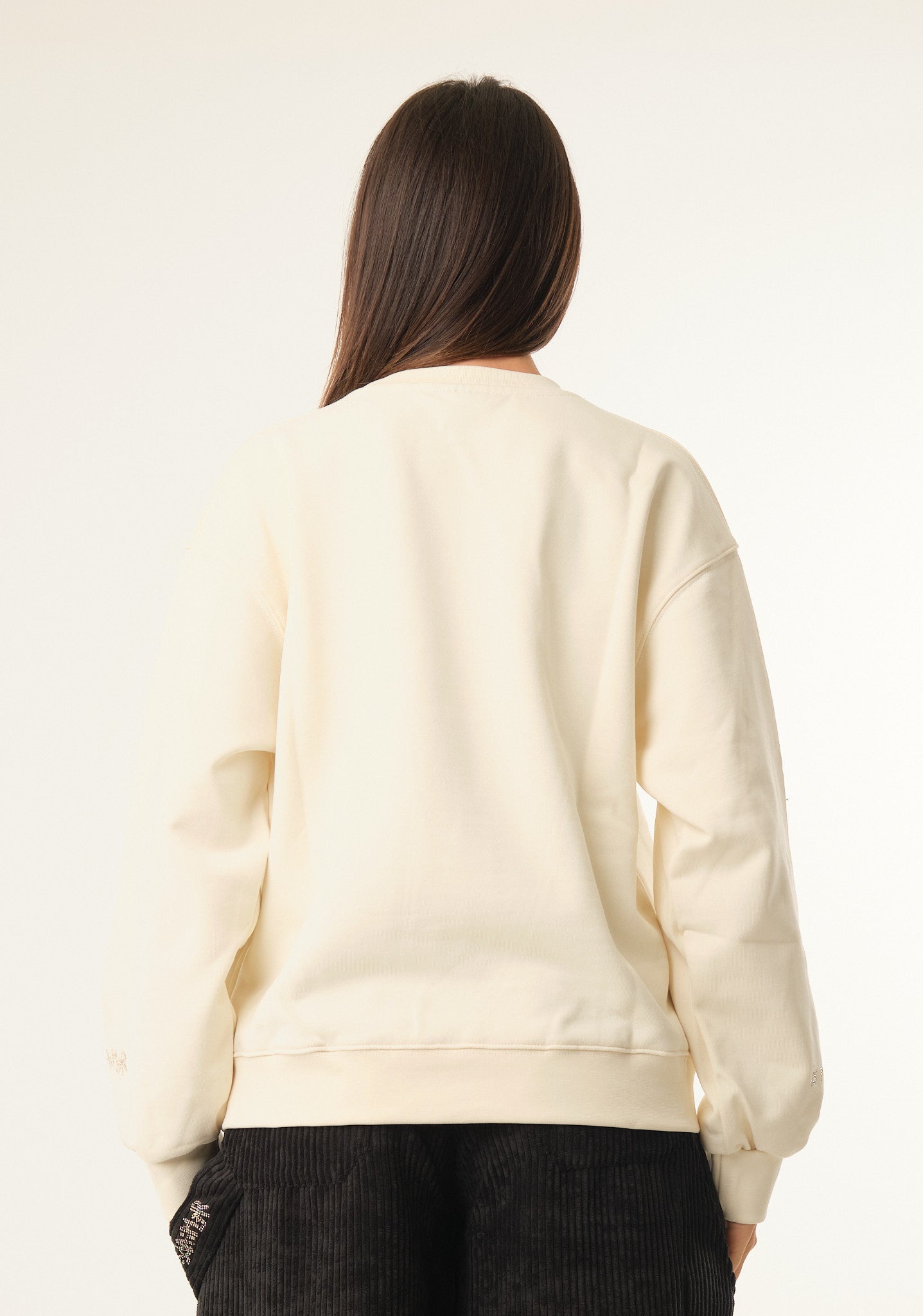 Felpa crop con logo frontale