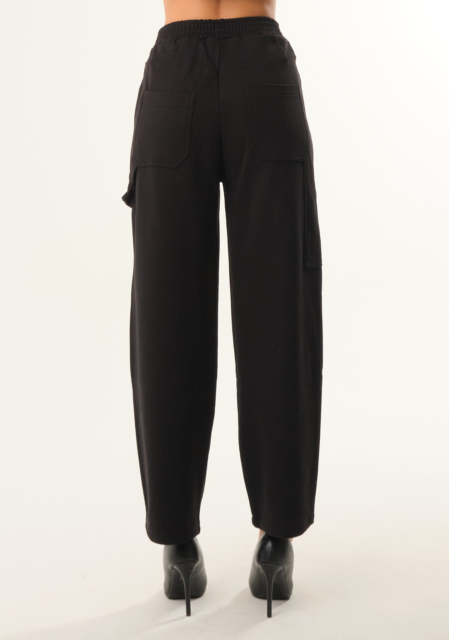 Pantalone palazzo con stampa in rilievo