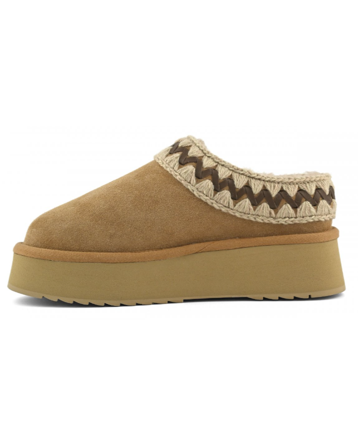 Eskimo Sabot Platform clog suede Leather Sav