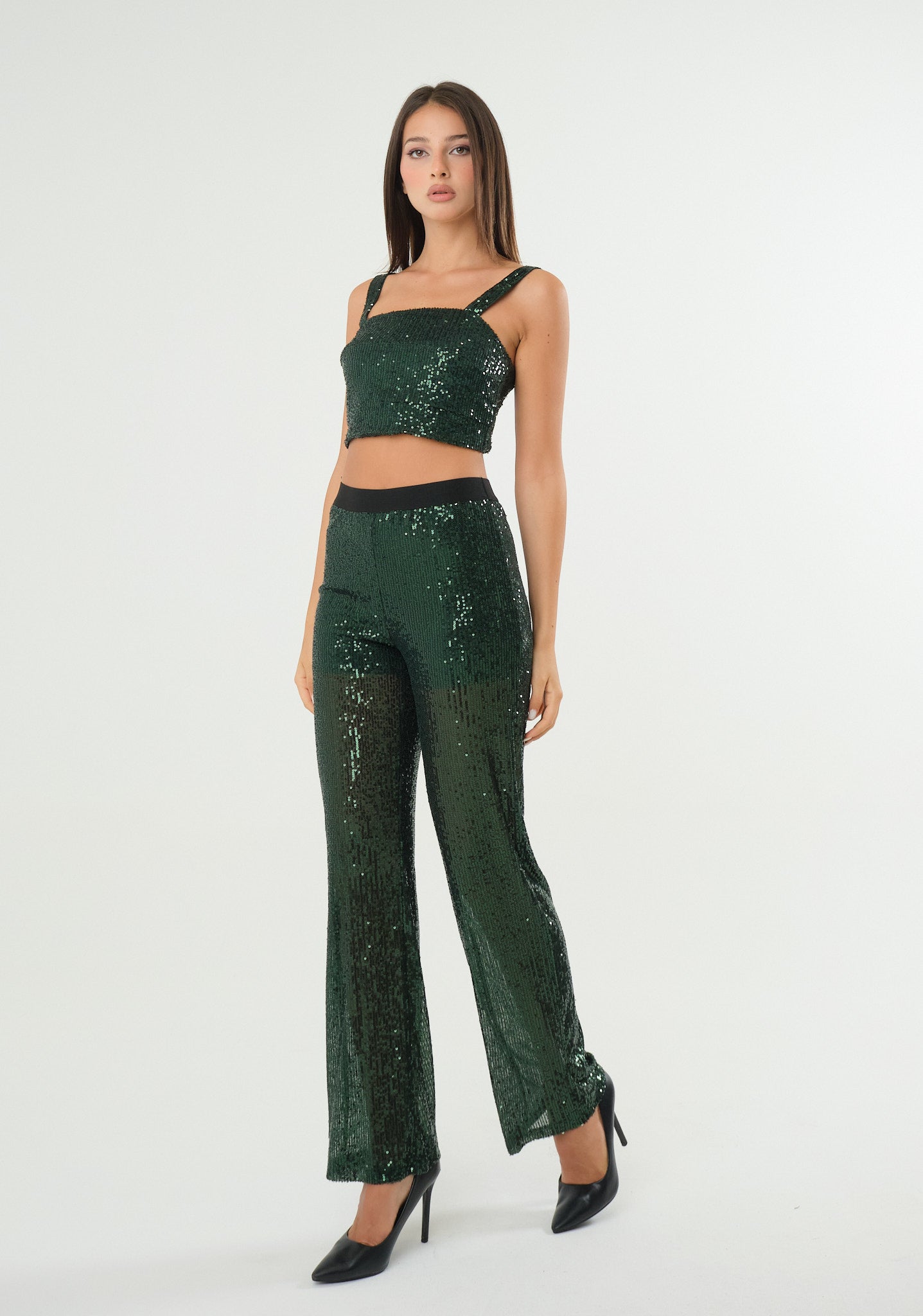 Pantaloni con paillettes