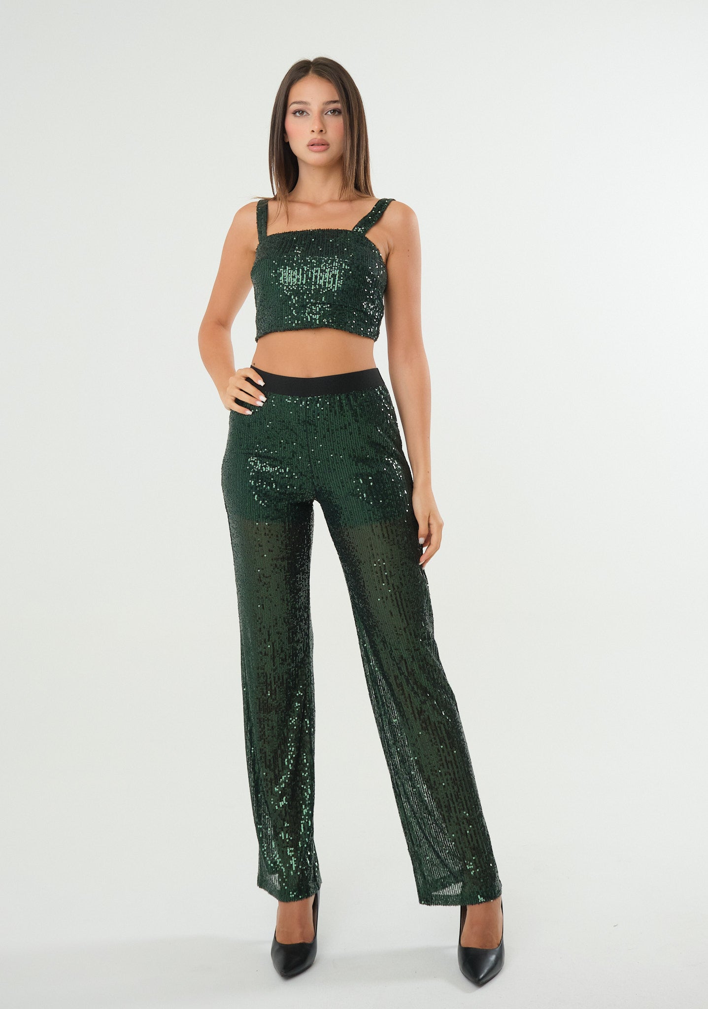 Pantaloni con paillettes