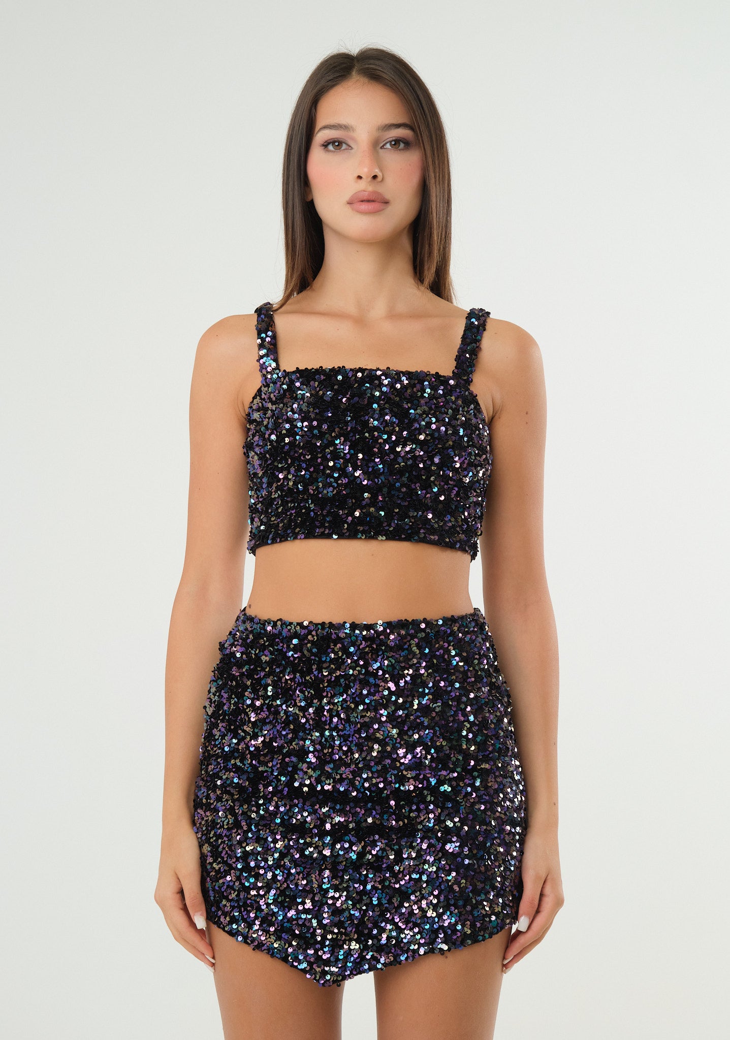 Top crop in paillettes